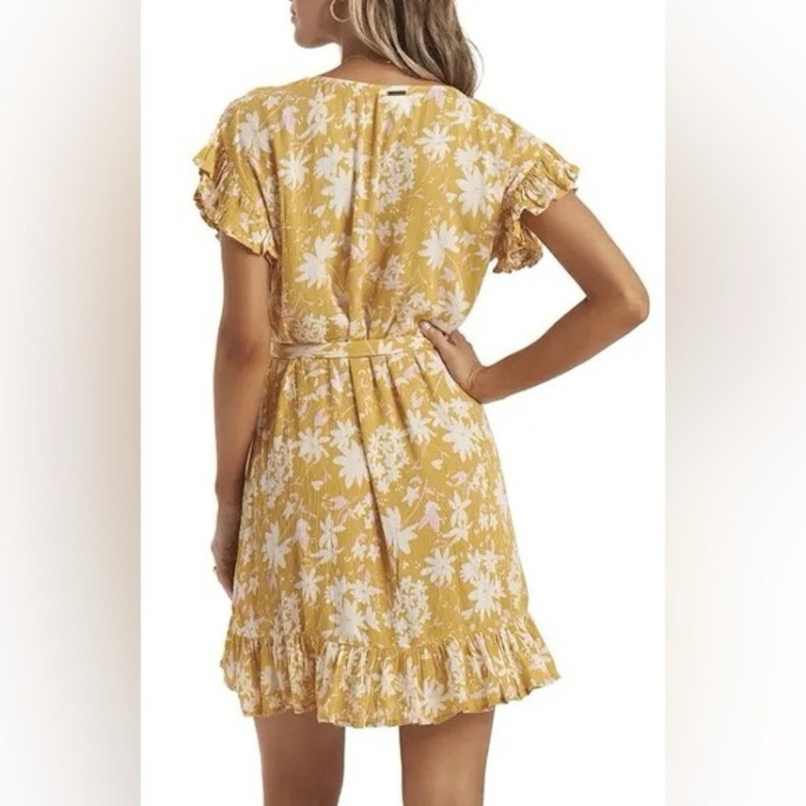 Billabong Billabong NWT Wrap Roll Ruffle Floral Mini Dress Women Small Size S / US 4 / IT 40 - 7 Thumbnail