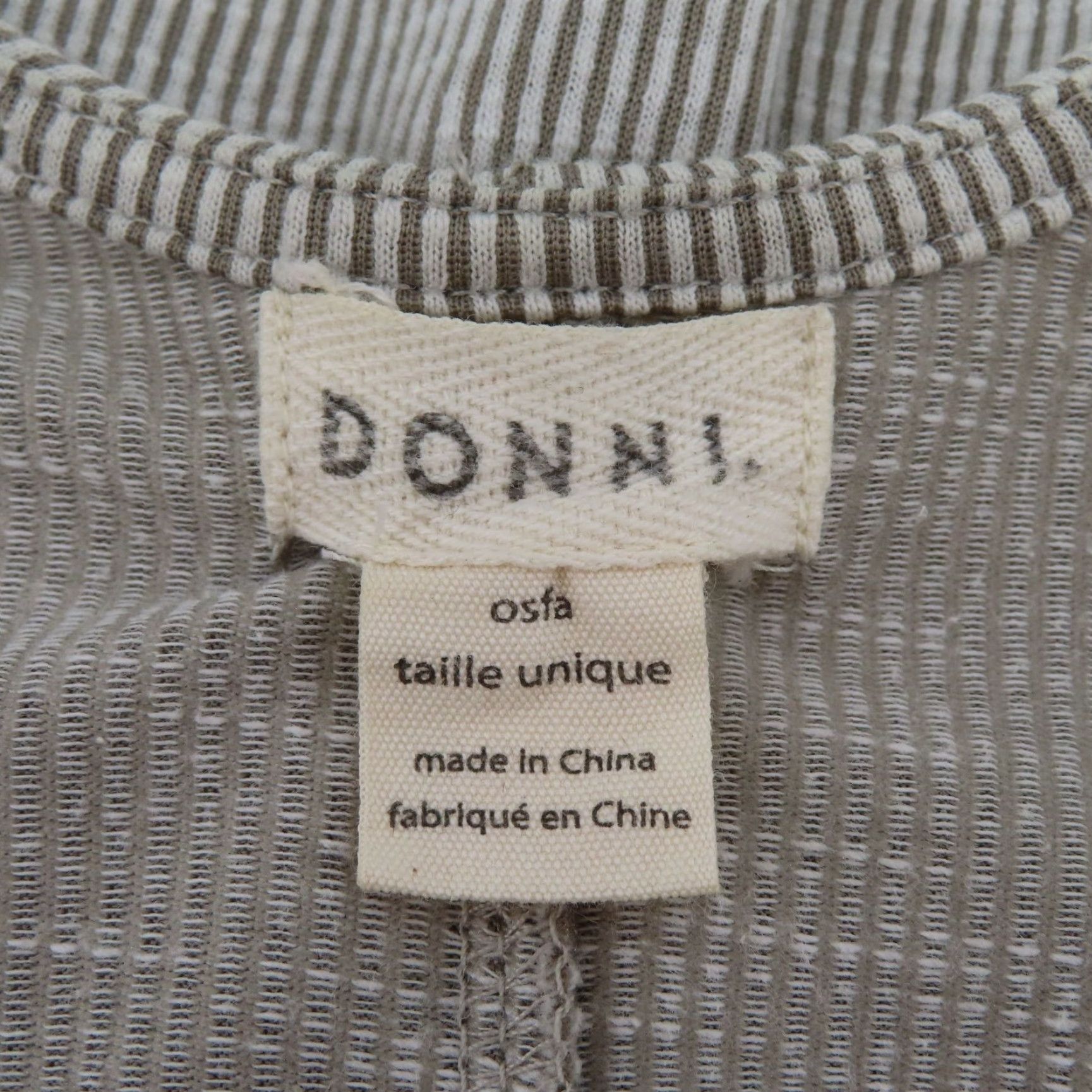 DONNI. Donni Cardigan Shirt Women's One Size OSFM Beige Ribbed Long Sleeve Open Front Pockets Size ONE SIZE - 7 Thumbnail
