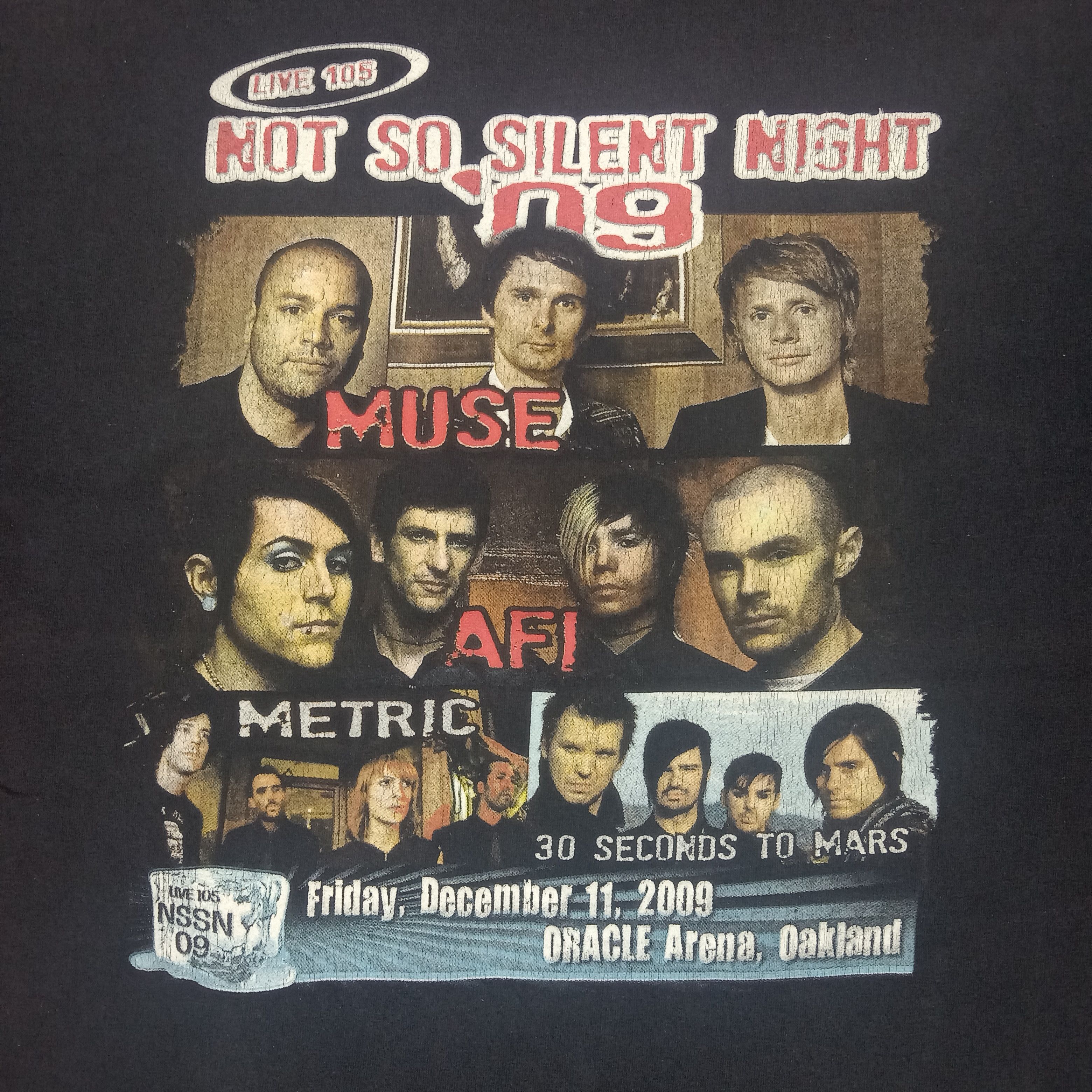Band Tees × Vintage Muse Afi Band Not So Silent Night Music Festival Tshirt Size US L / EU 52-54 / 3 - 2 Thumbnail
