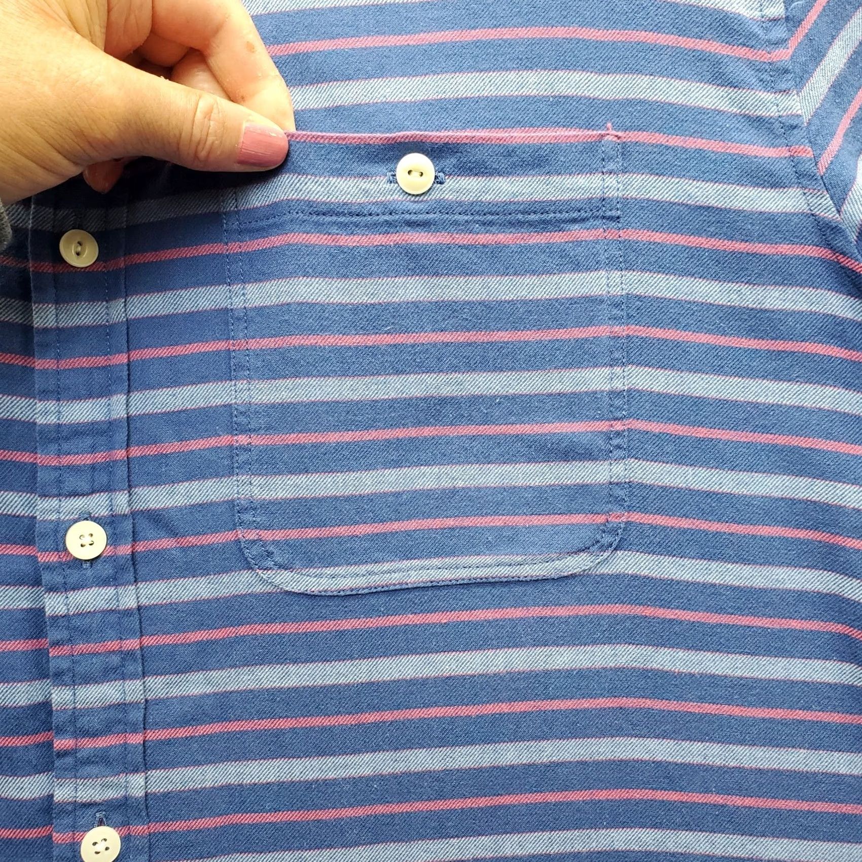 Vineyard Vines Vineyard Vines Shirt Mens XL Multi Striped Linen Blend Short Sleeve Button Down Shirt Size US XL / EU 56 / 4 - 4 Thumbnail