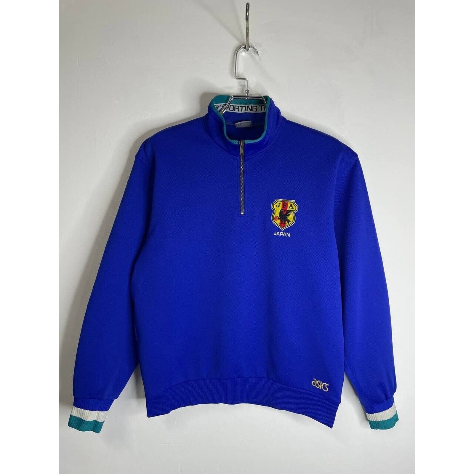 Asics × Vintage Vintage Asics Japan National Team Quarter Zip Sweatshirt Size US S / EU 44-46 / 1 - 1 Thumbnail
