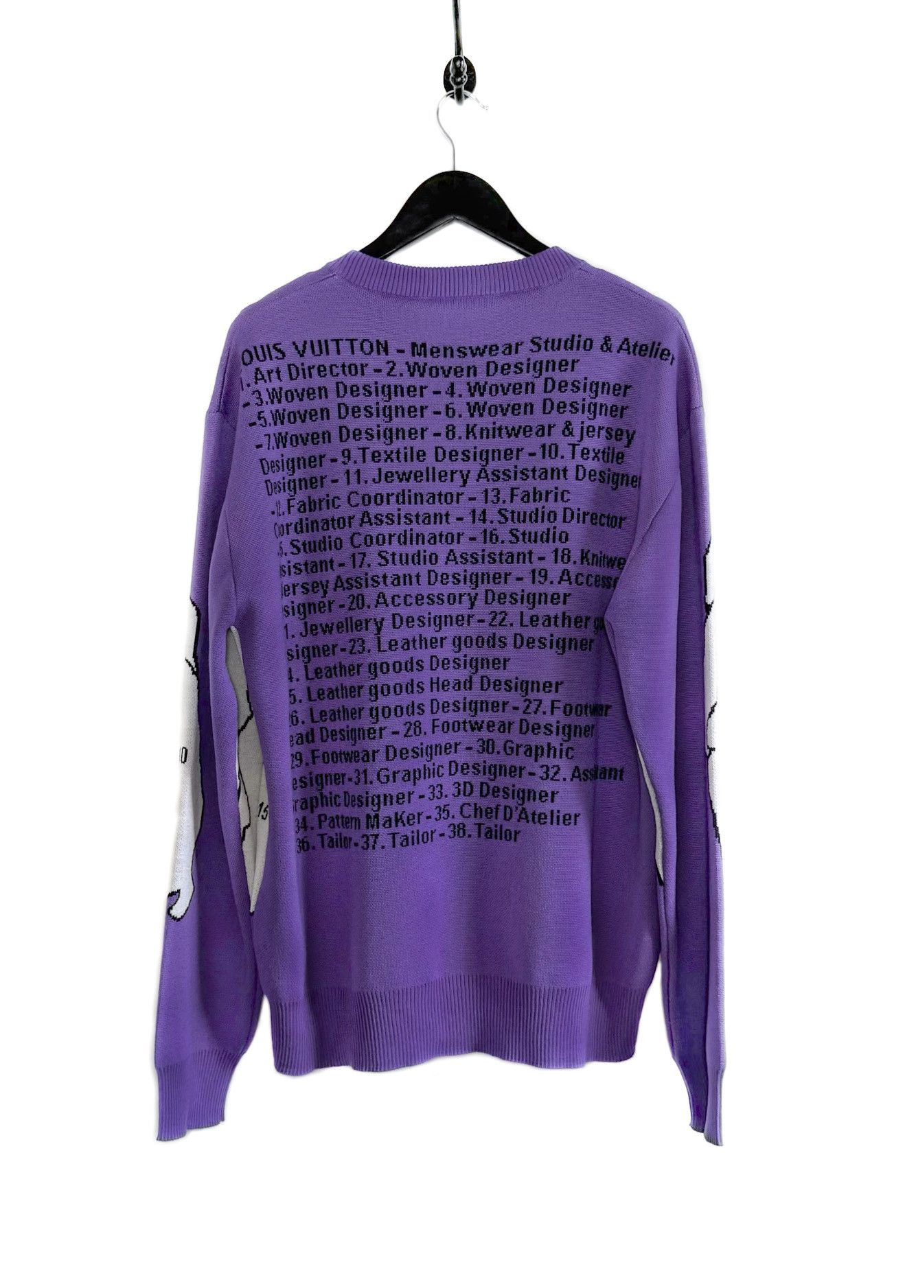 Louis Vuitton Louis Vuitton SS20 Studio Jacquard Purple Wool Sweater Size US XL / EU 56 / 4 - 3 Thumbnail