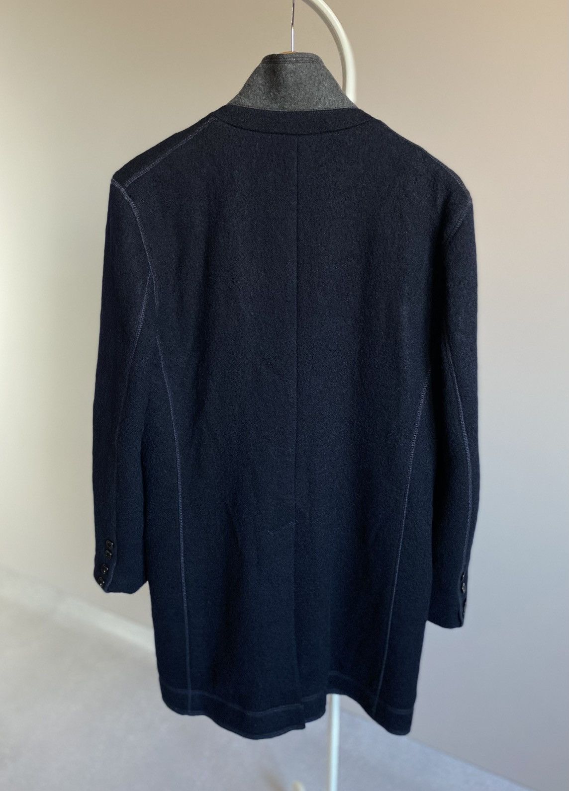 Armani Armani Jeans Wool Coat Navy Long Jacket Size US S / EU 44-46 / 1 - 7 Thumbnail