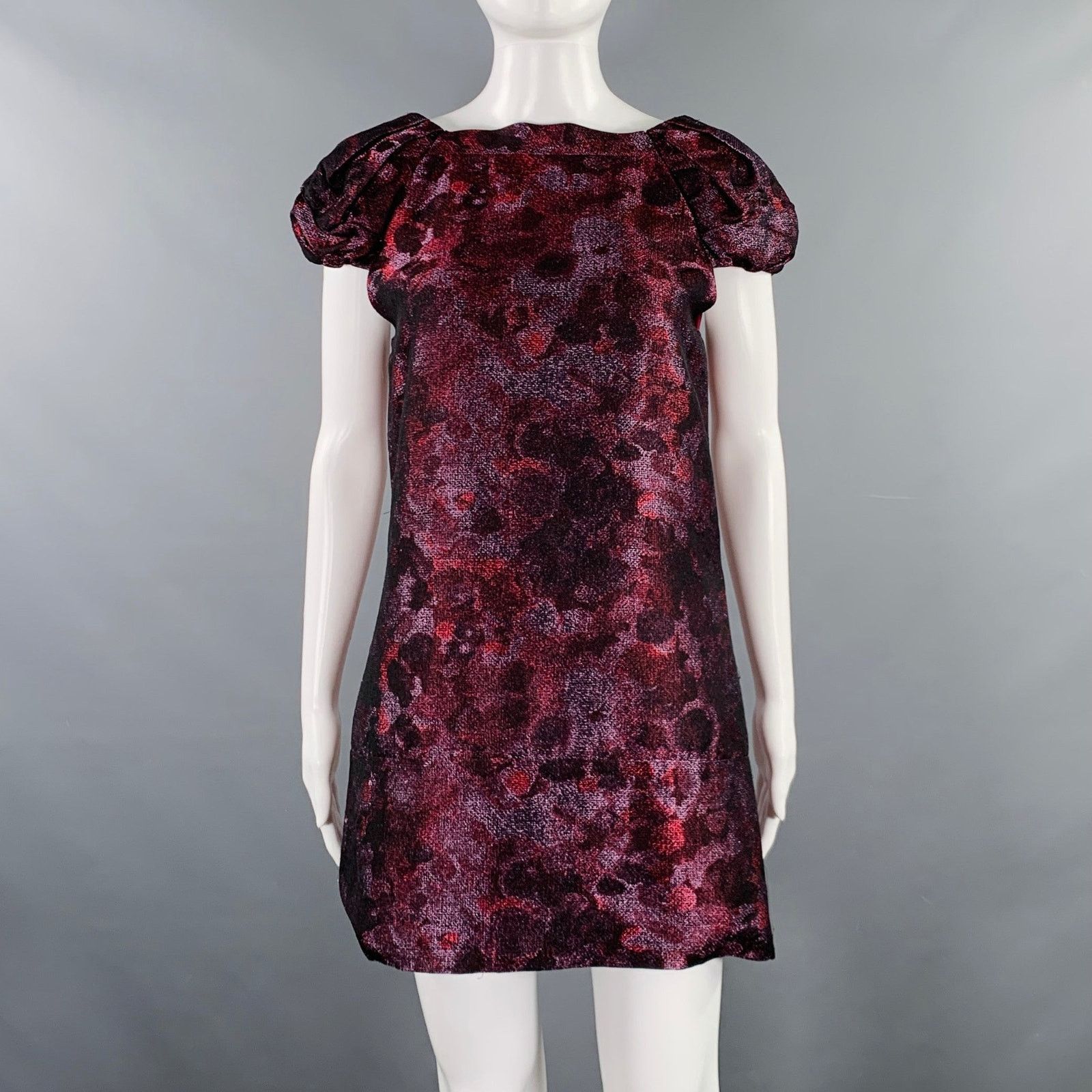 Burberry Prorsum Size M Burgundy Purple Polyester Sheath Cocktail Dress Size M / US 6-8 / IT 42-44 - 1 Thumbnail