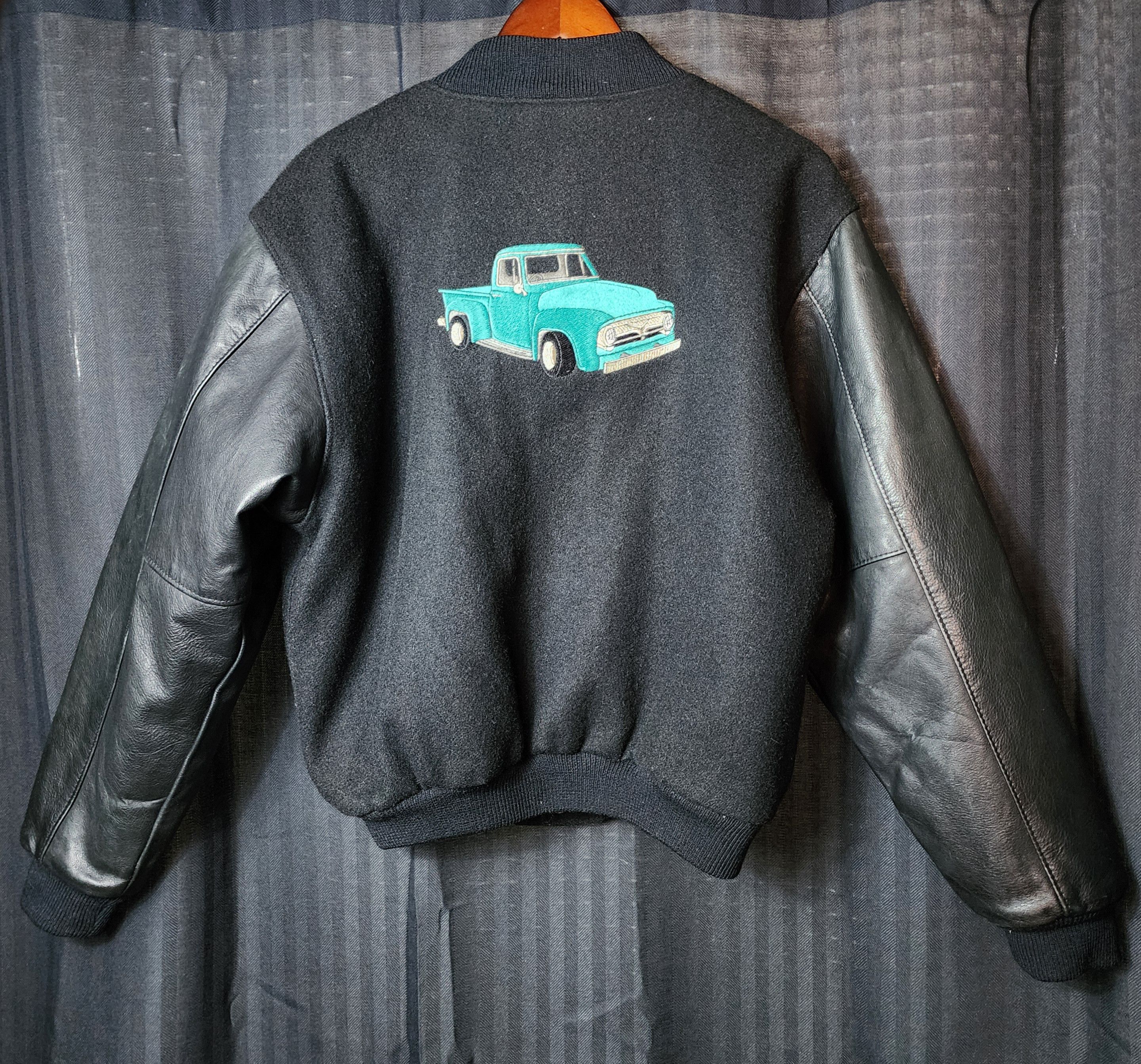 Golden Bear 96 Golden Bear Varsity Jacket w Ford F100 Pick Up Truck Teal Size US S / EU 44-46 / 1 - 7 Thumbnail