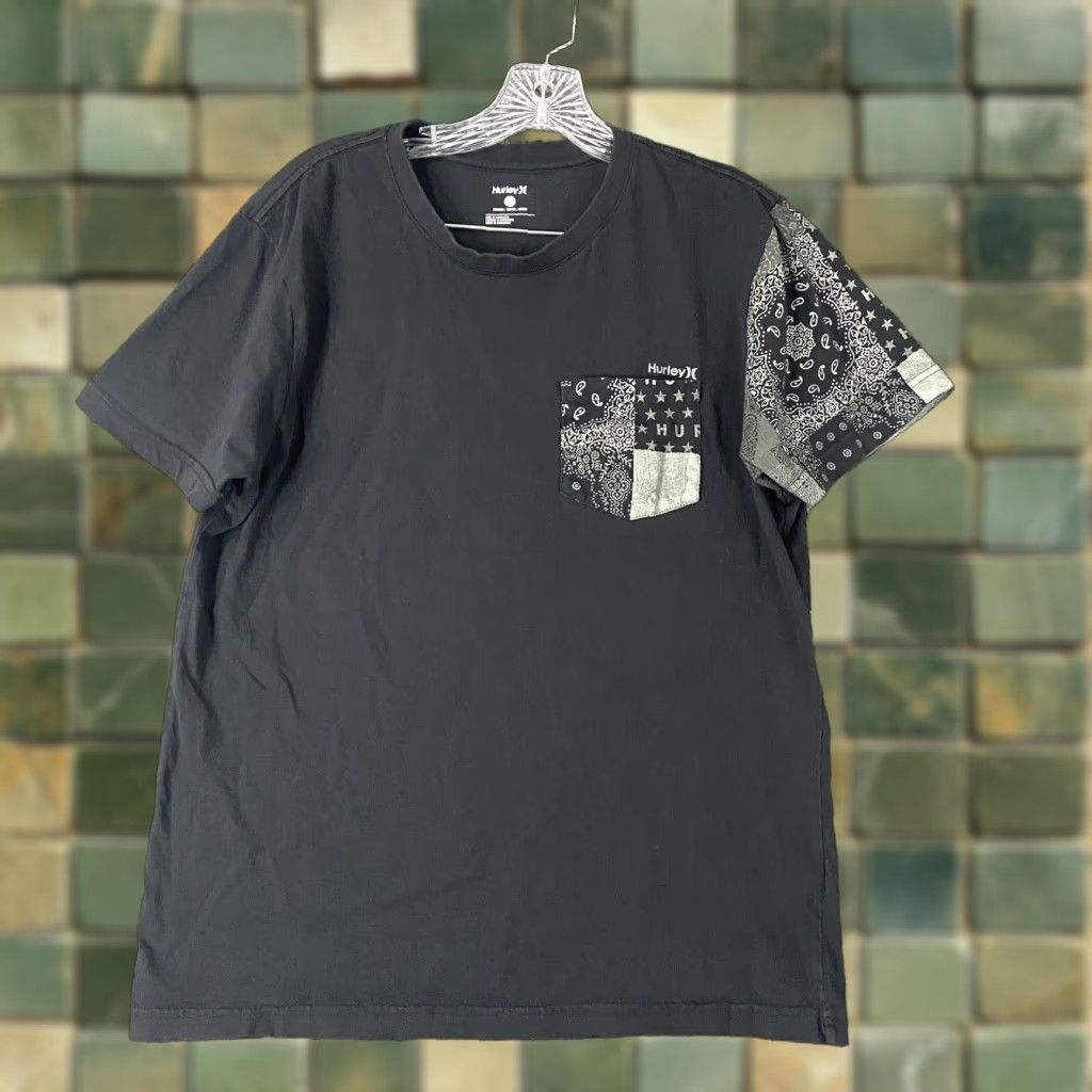 Hurley VINTAGE Hurley Shirt Men Medium Black Gray Short Sleeve T-Shirt All Seasons M Mens Size US M / EU 48-50 / 2 - 1 Thumbnail
