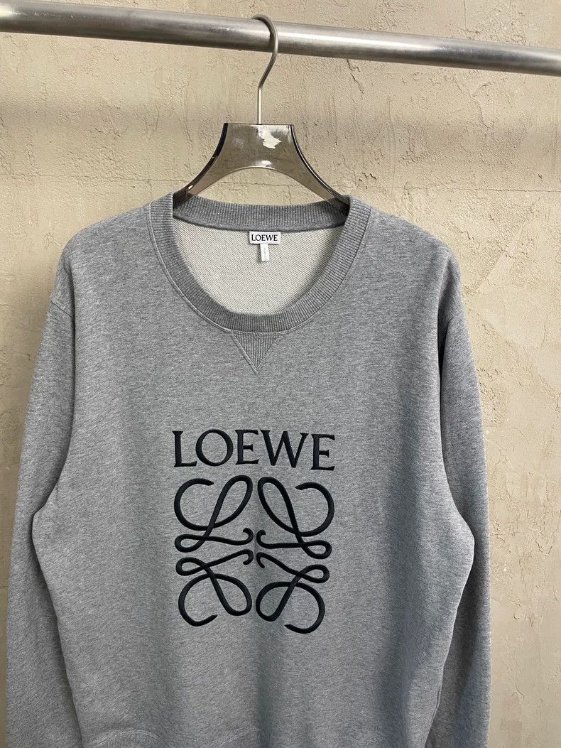Other LOEWE Gray embroidered large Logo round neck sweater Size XL / US 12-14 / IT 48-50 - 3 Thumbnail