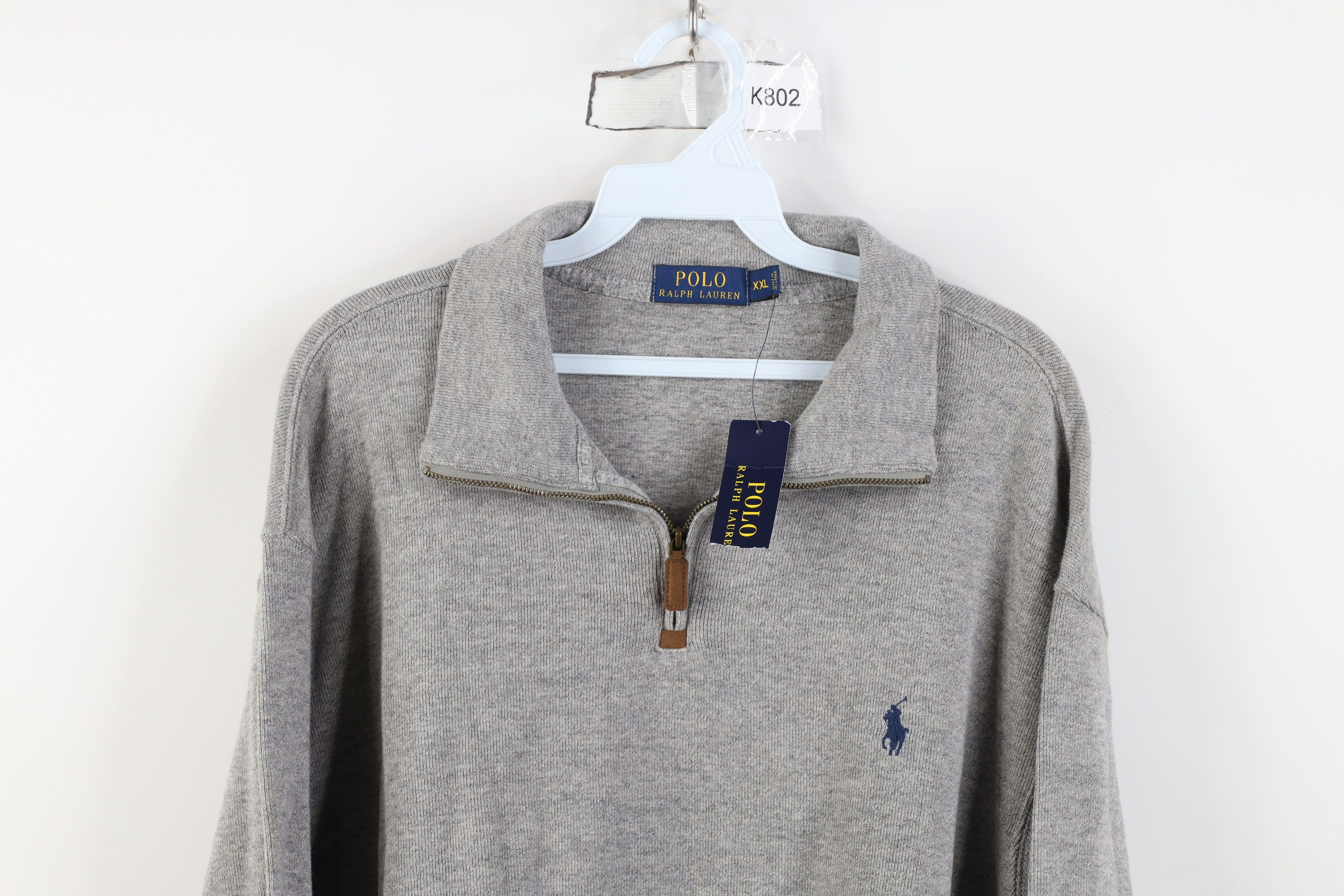Ralph Lauren Deadstock Vintage Y2K Ralph Lauren Knit 1/4 Half Zip Sweater Size US XXL / EU 58 / 5 - 2 Thumbnail
