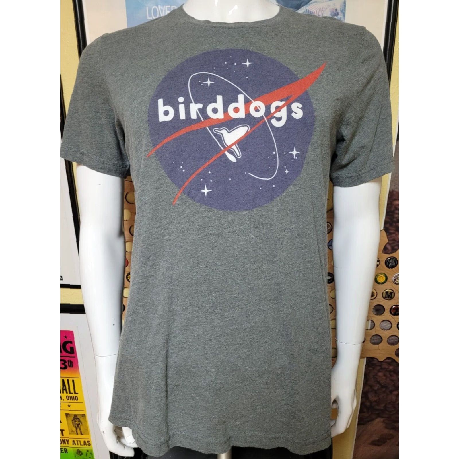 NASA Birddogs Sportswear T Shirt Large Gray NASA logo Short Sleeve Crew Neck Retro Graphic Tee Men Lboys? Size US L / EU 52-54 / 3 - 2 Thumbnail
