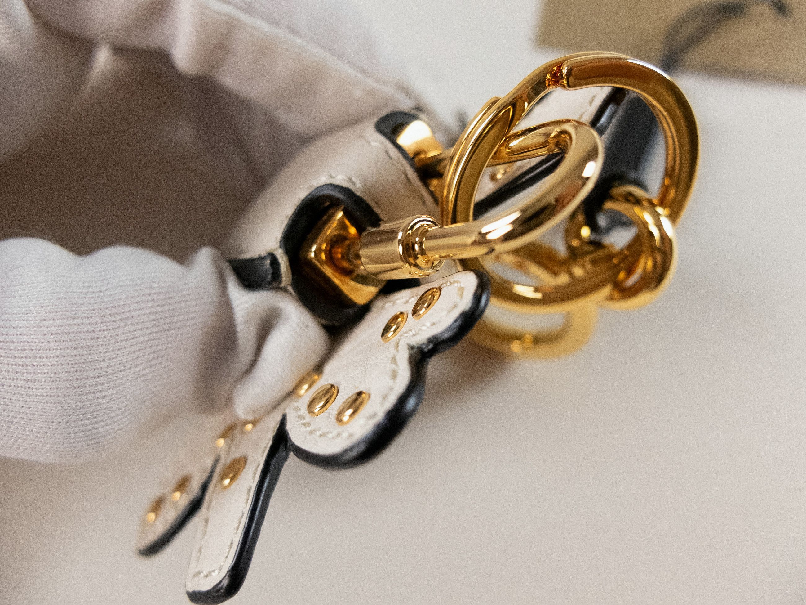 Burberry BURBERRY Boom studded leather padlock keyring bag charm Size ONE SIZE - 5 Thumbnail