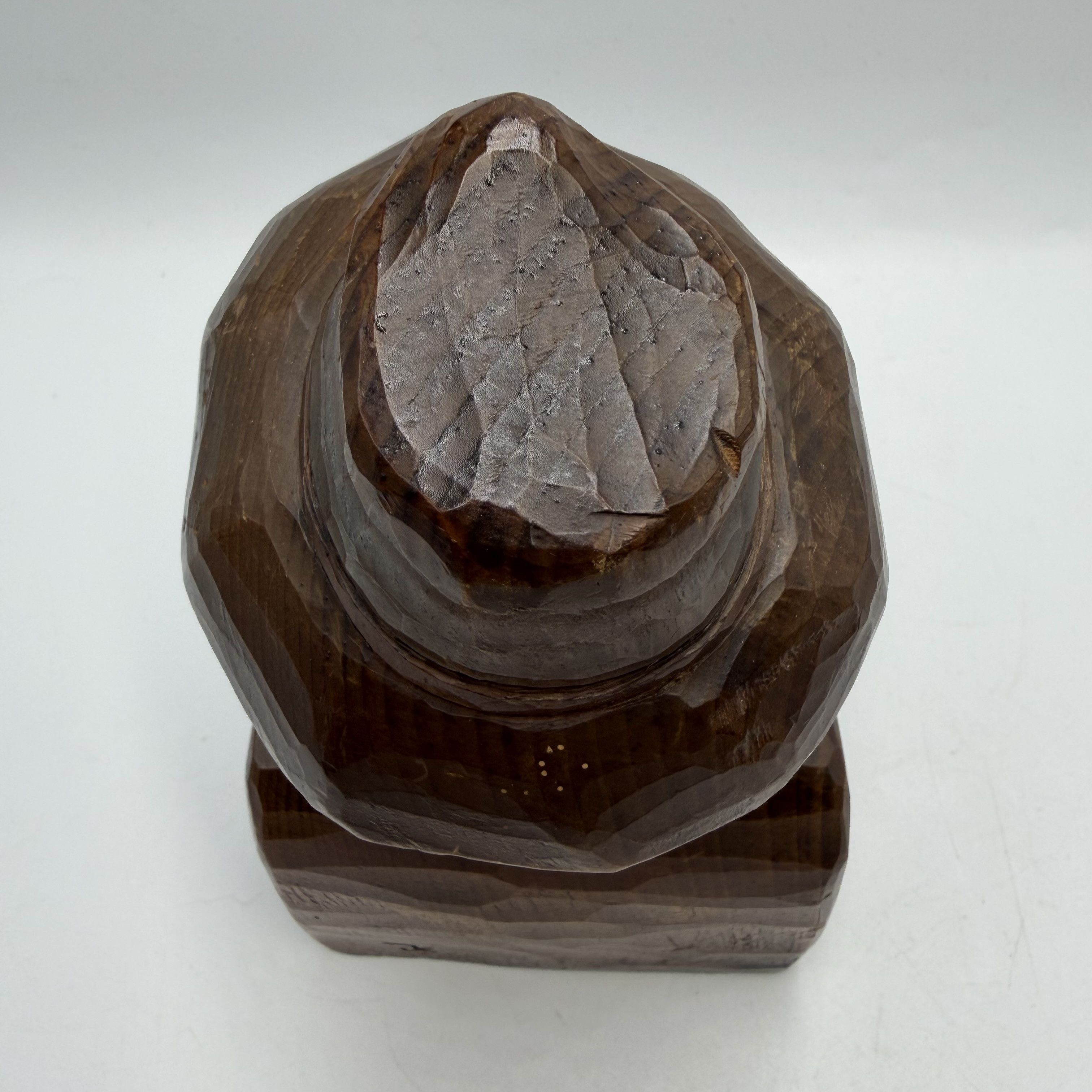 Vintage Antique Hand-Carved Wooden Hutsul Peasant Bust Folk Art Size ONE SIZE - 6 Thumbnail