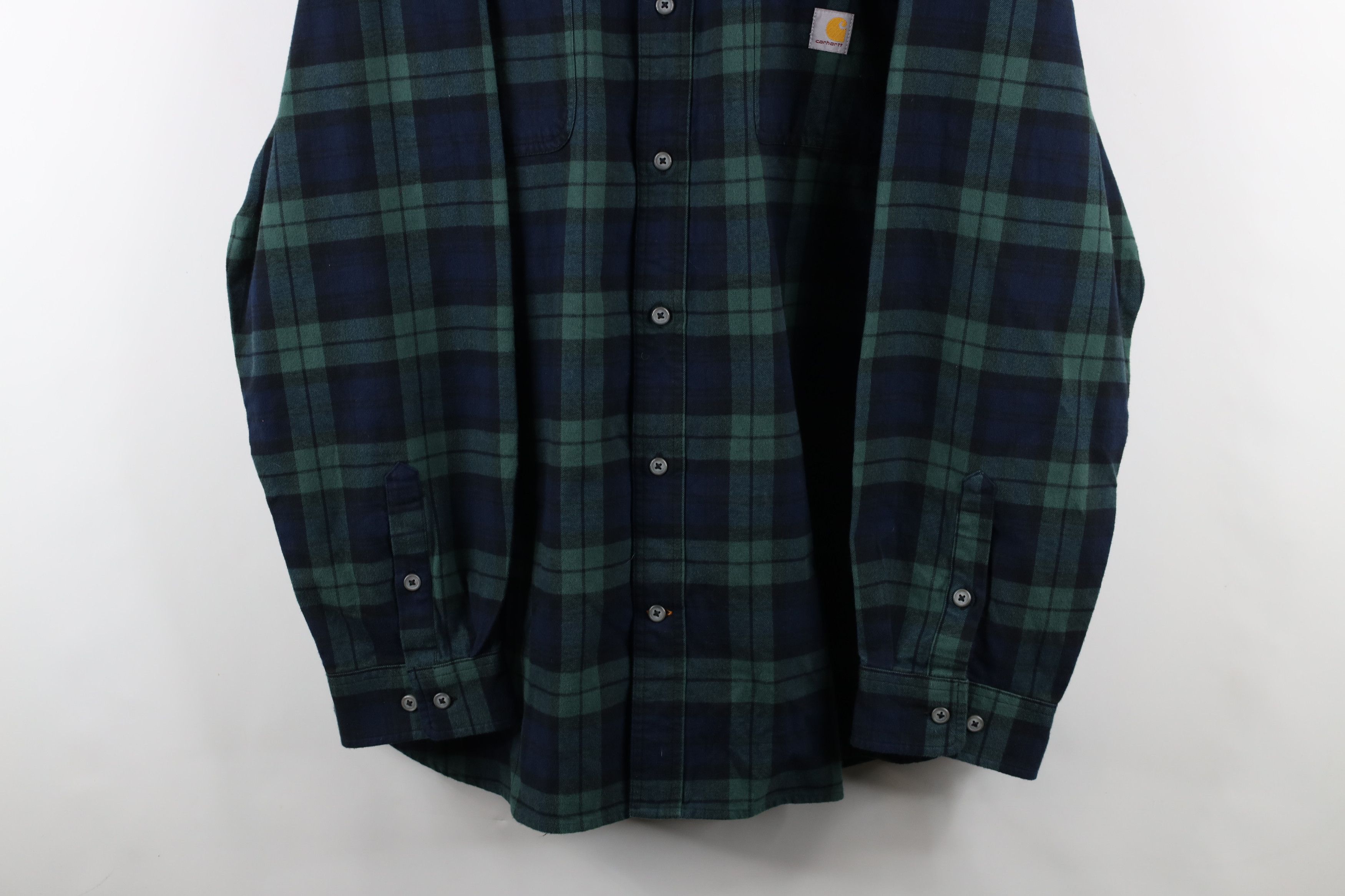 Carhartt × Vintage Vintage Y2K Carhartt Flannel Button Shirt Jacket Jac Shirt Size US XXL / EU 58 / 5 - 3 Thumbnail