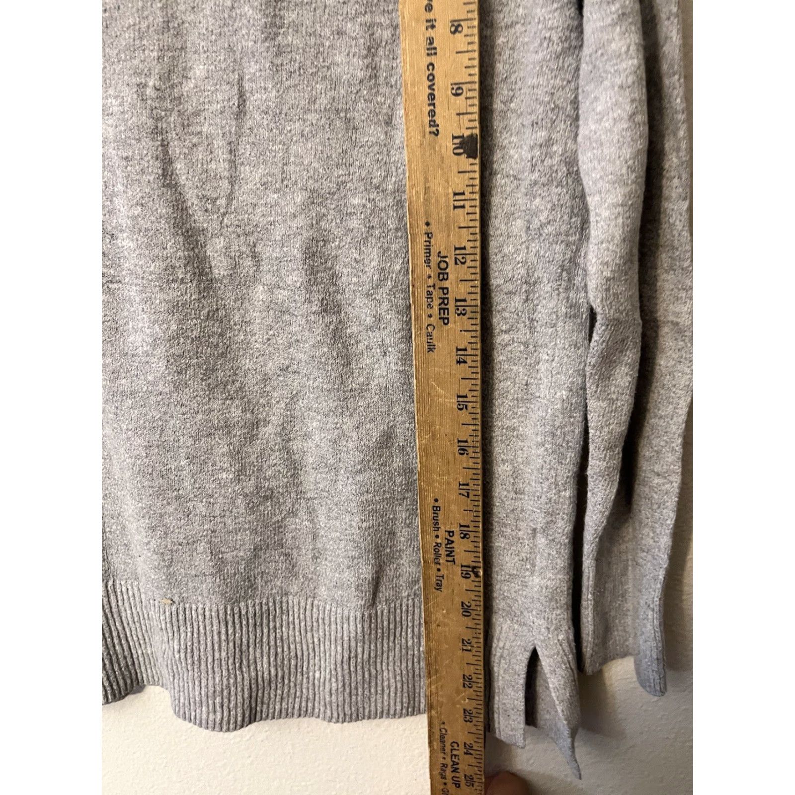 Loft LOFT Women's Sweater Gray Solid XS Boat Neck Pullover Knit Lightweight Classic Casual Regular Size XS Womens Size XS / US 0-2 / IT 36-38 - 4 Thumbnail