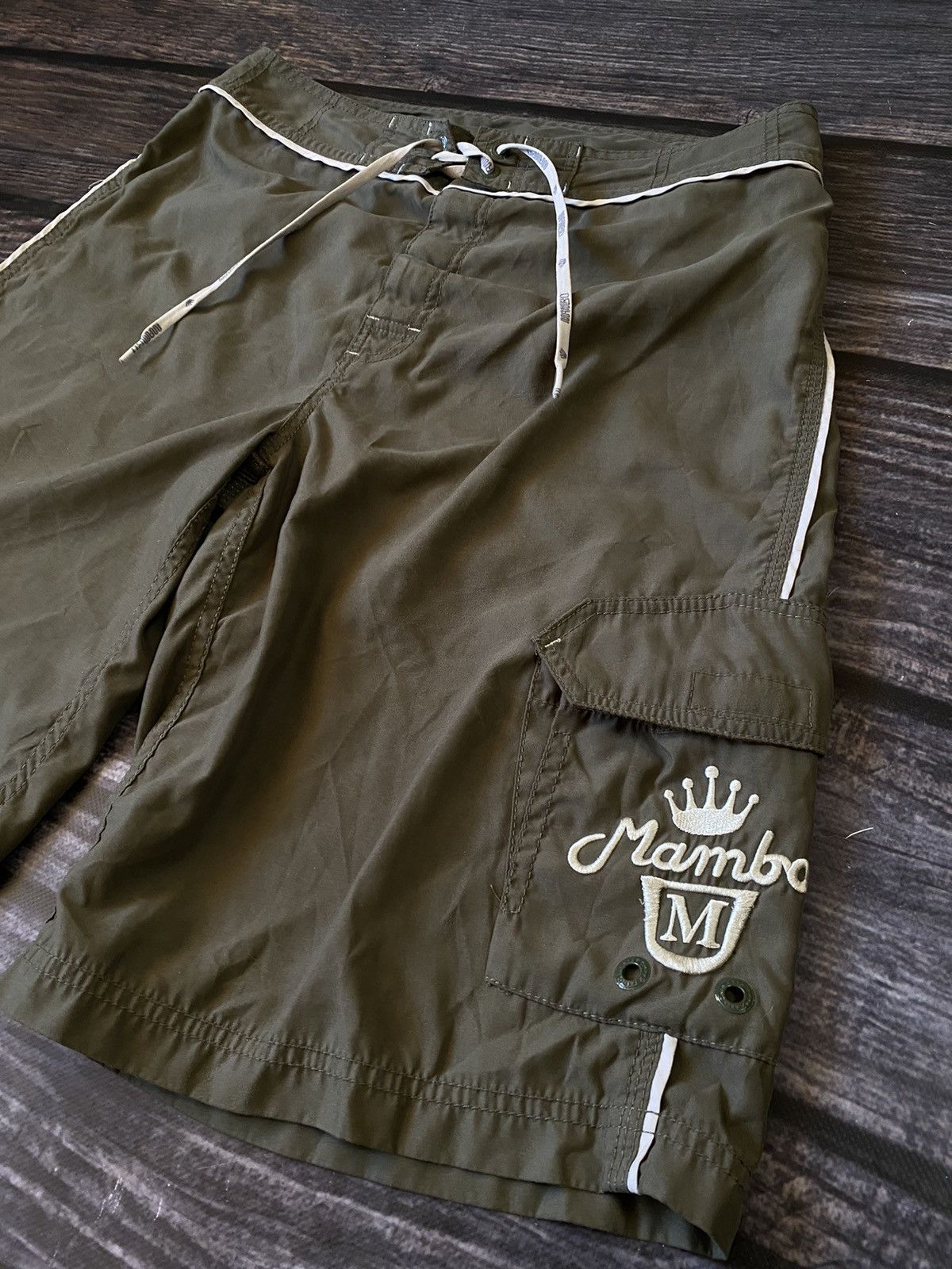 Mambo Mambo Vintage Embroidered Big Logo Rap Shorts Size US 34 / EU 50 - 4 Thumbnail