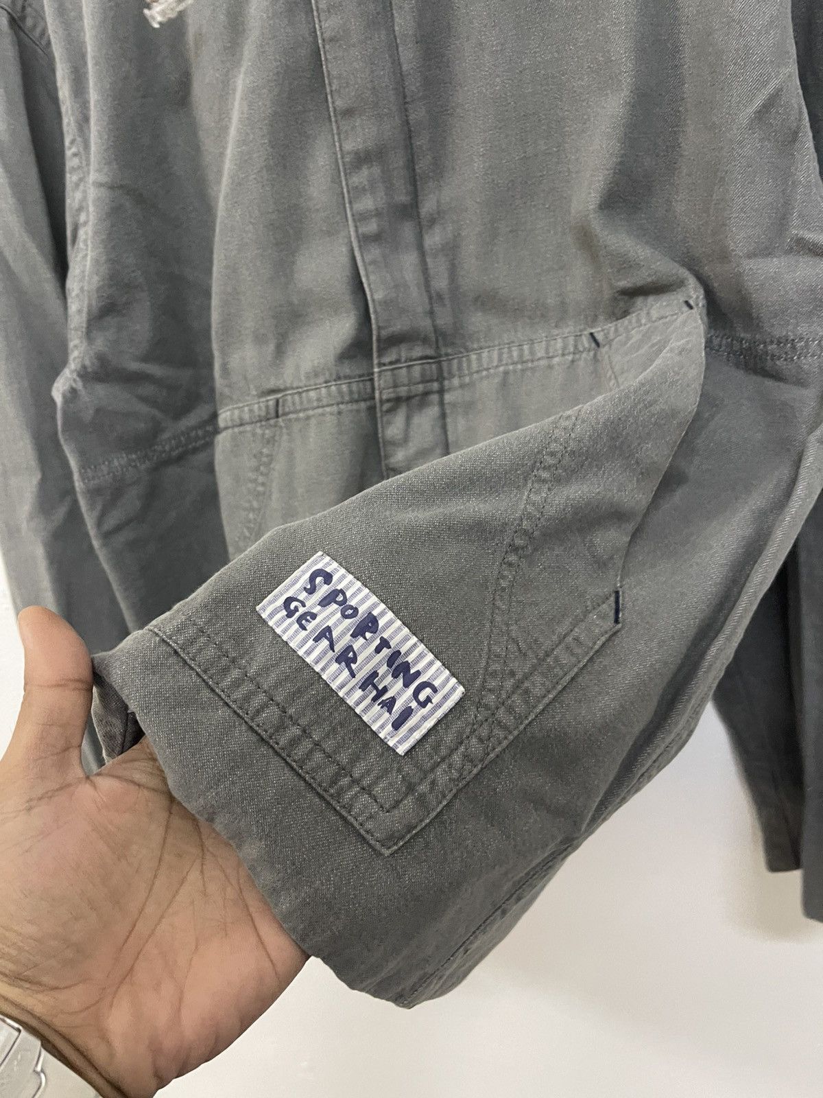Hai Sporting Gear × Issey Miyake × Japanese Brand Hai Sporting Gear Cotton Denim Jacket Size US M / EU 48-50 / 2 - 7 Thumbnail