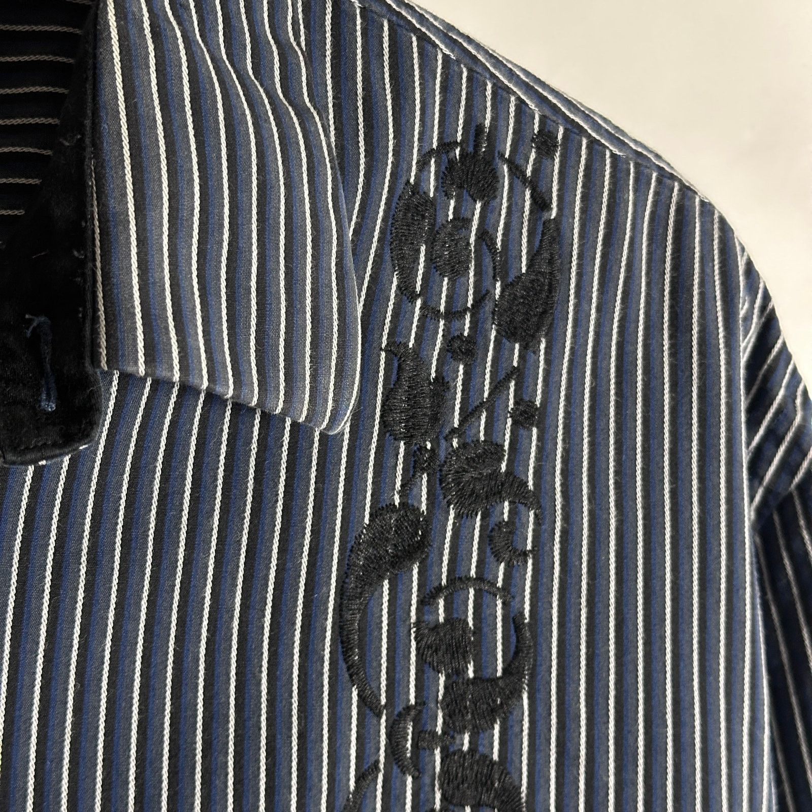 Marc Ecko Paisley Stripe Button-Up Shirt Size US XL / EU 56 / 4 - 5 Thumbnail