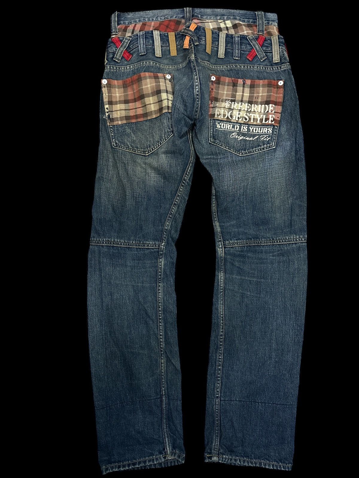Japanese Brand Twist Legs💥 Double Waist Double Focus Denim💥 Size US 34 / EU 50 - 2 Thumbnail