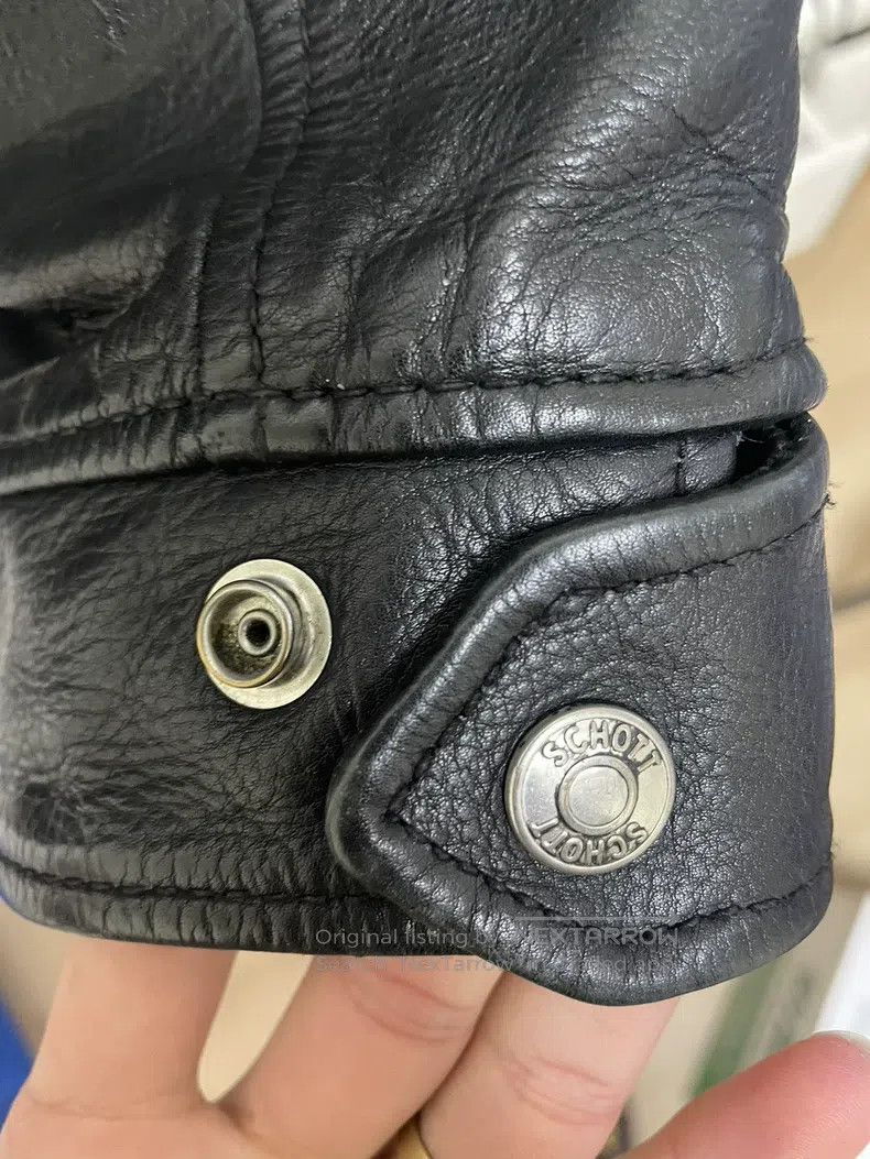Schott Schott Leather jacket with lapels with thick leather Size US M / EU 48-50 / 2 - 3 Thumbnail