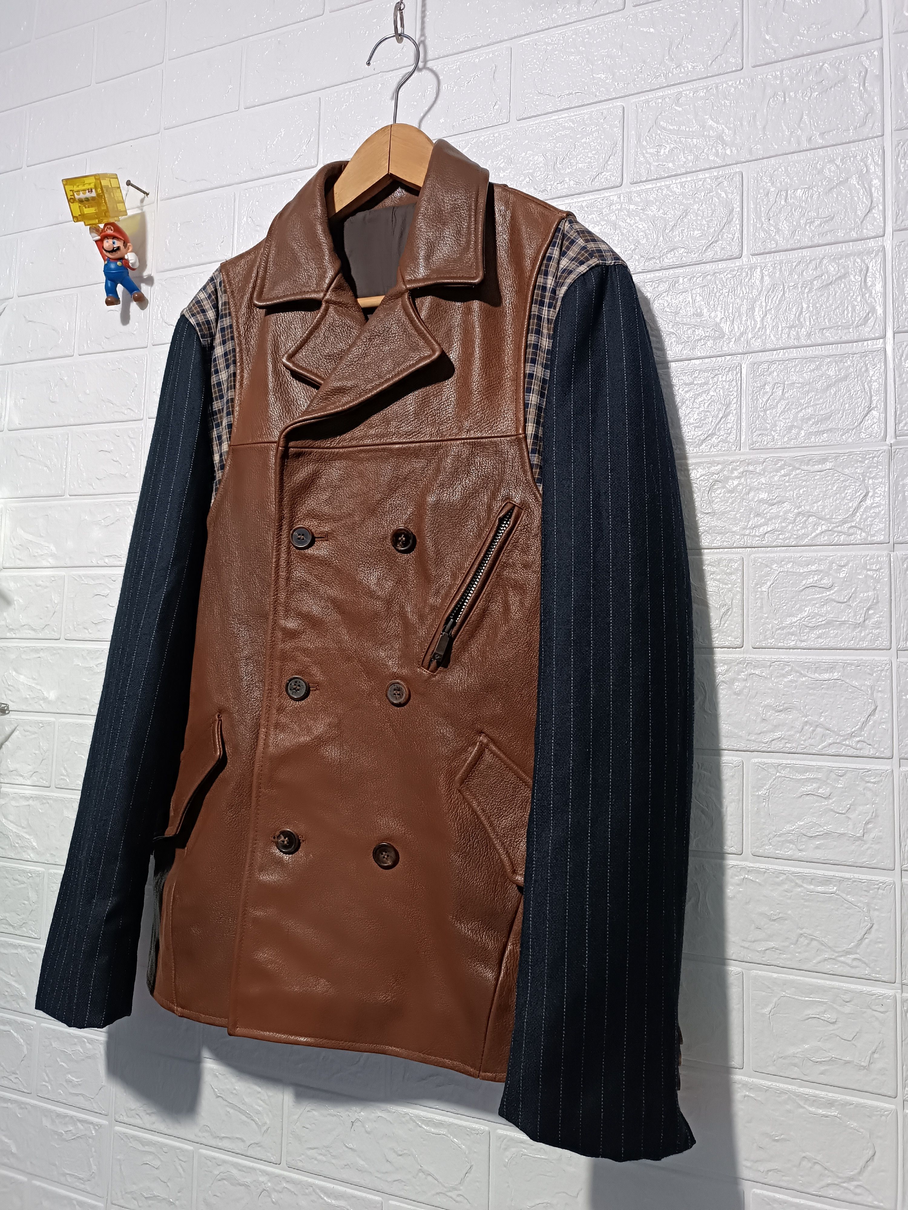 Japanese Brand Intermezzo Limited Edition Leather Double Breasted Jacket Size US L / EU 52-54 / 3 - 2 Thumbnail