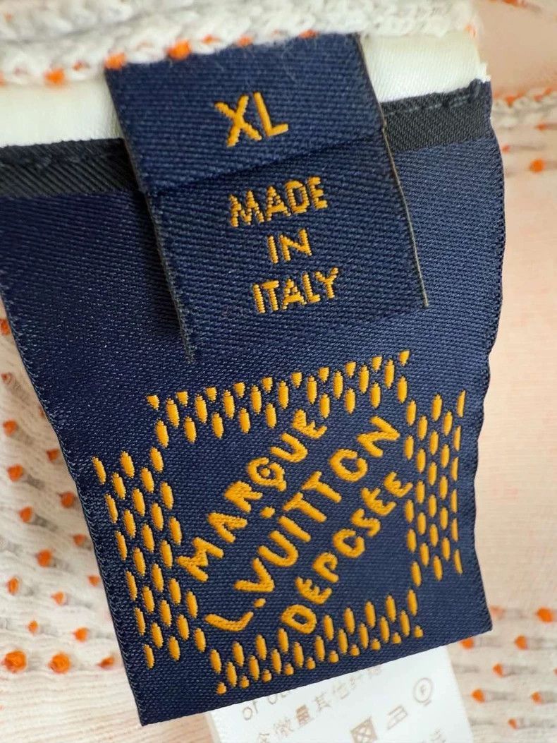 Louis Vuitton Louis Vuitton Checkered Orange and White Sweater -2505 Size XL / US 12-14 / IT 48-50 - 3 Thumbnail