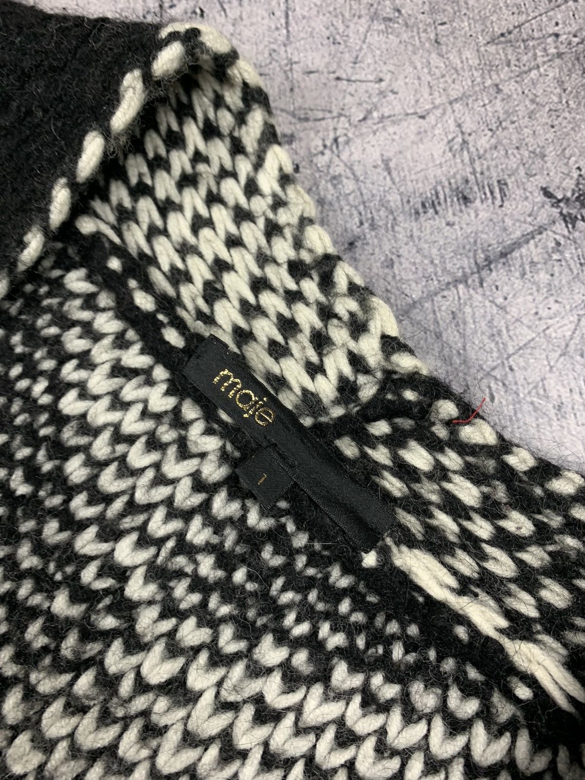 Maje Maje Geometric Knit Open Cardigan Size 1 Wmns Size L / US 10 / IT 46 - 5 Thumbnail