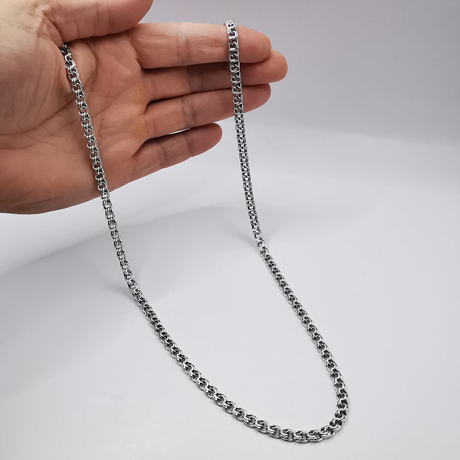 Sterling Silver Vintage Chain,925 Sterling Silver,Signed ,Handmade 31,20g Size ONE SIZE - 4 Thumbnail