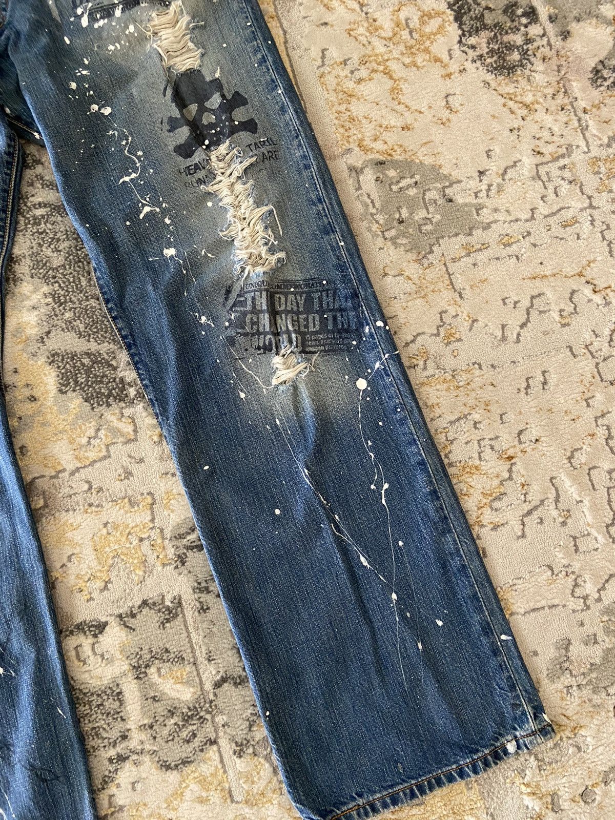 Levi's Vintage Levis Ripped Distressed Grunge Levis Stonewashed Size US 36 / EU 52 - 3 Thumbnail