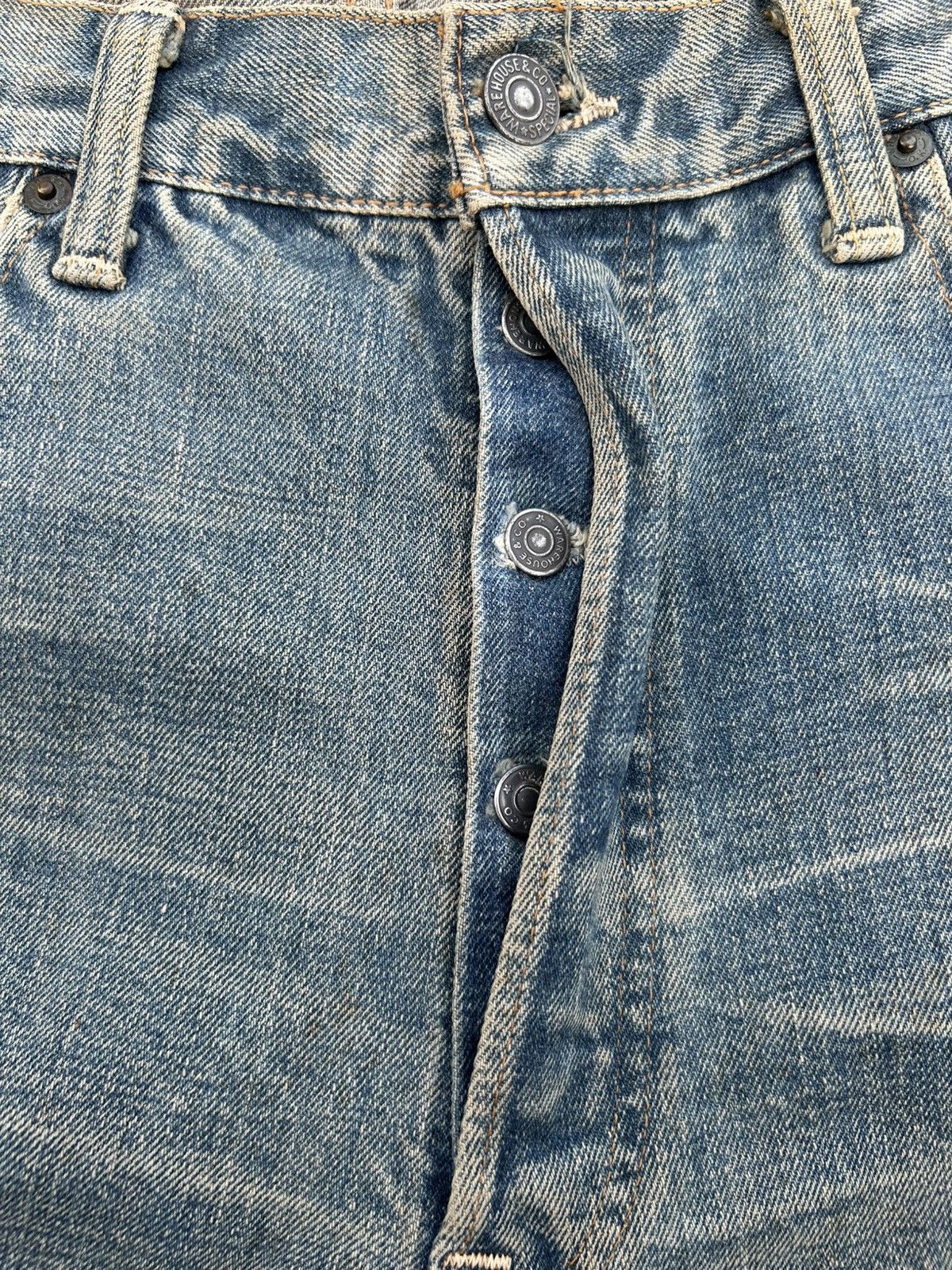Kapital Vintage Warehouse Selvedge Distressed Rusty Dirty Denim Jean Size US 35 - 5 Thumbnail