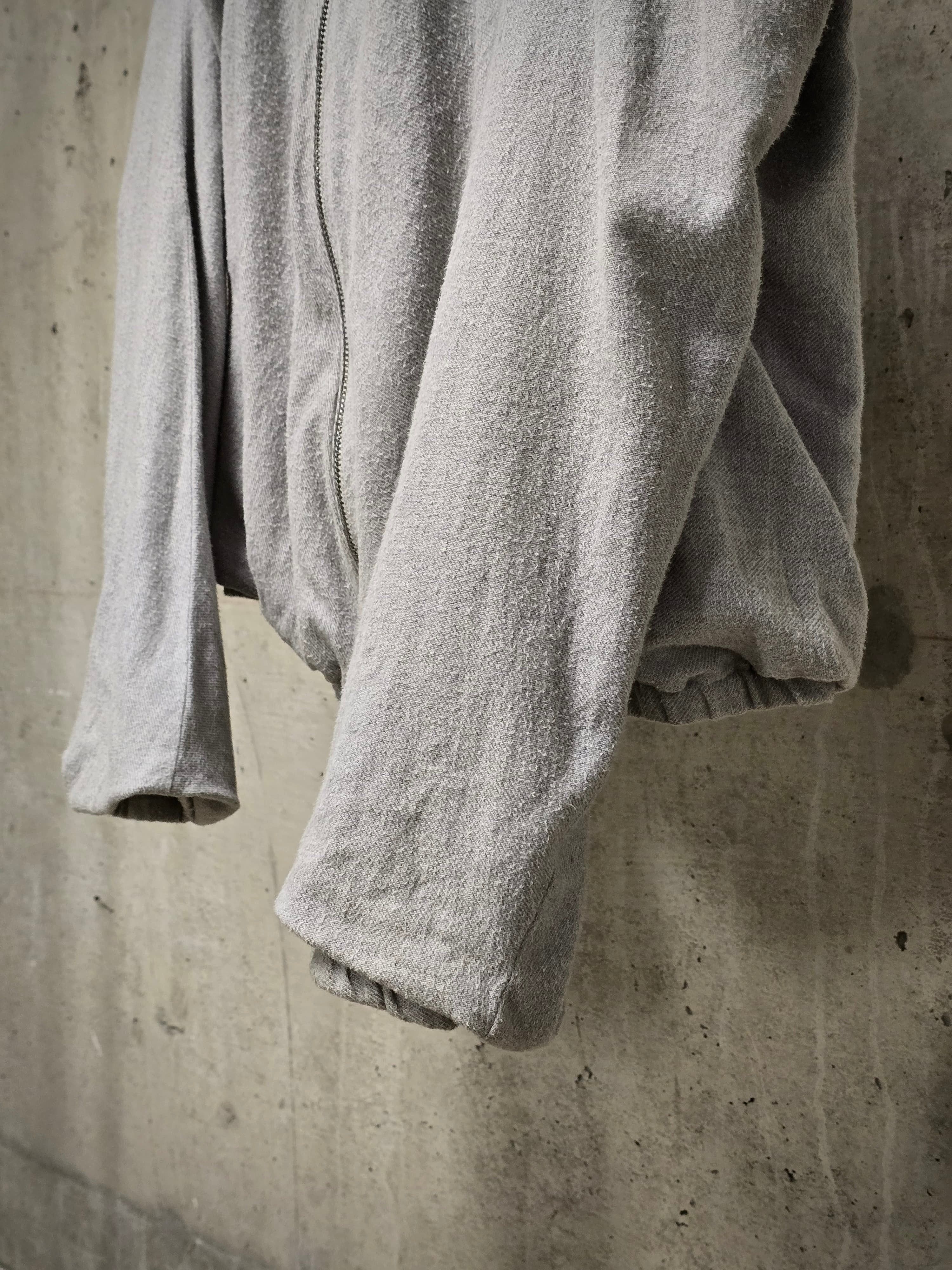 Deepti Deepti Light Grey Cotton Cocoon Bomber Jacket Size M / US 6-8 / IT 42-44 - 4 Thumbnail