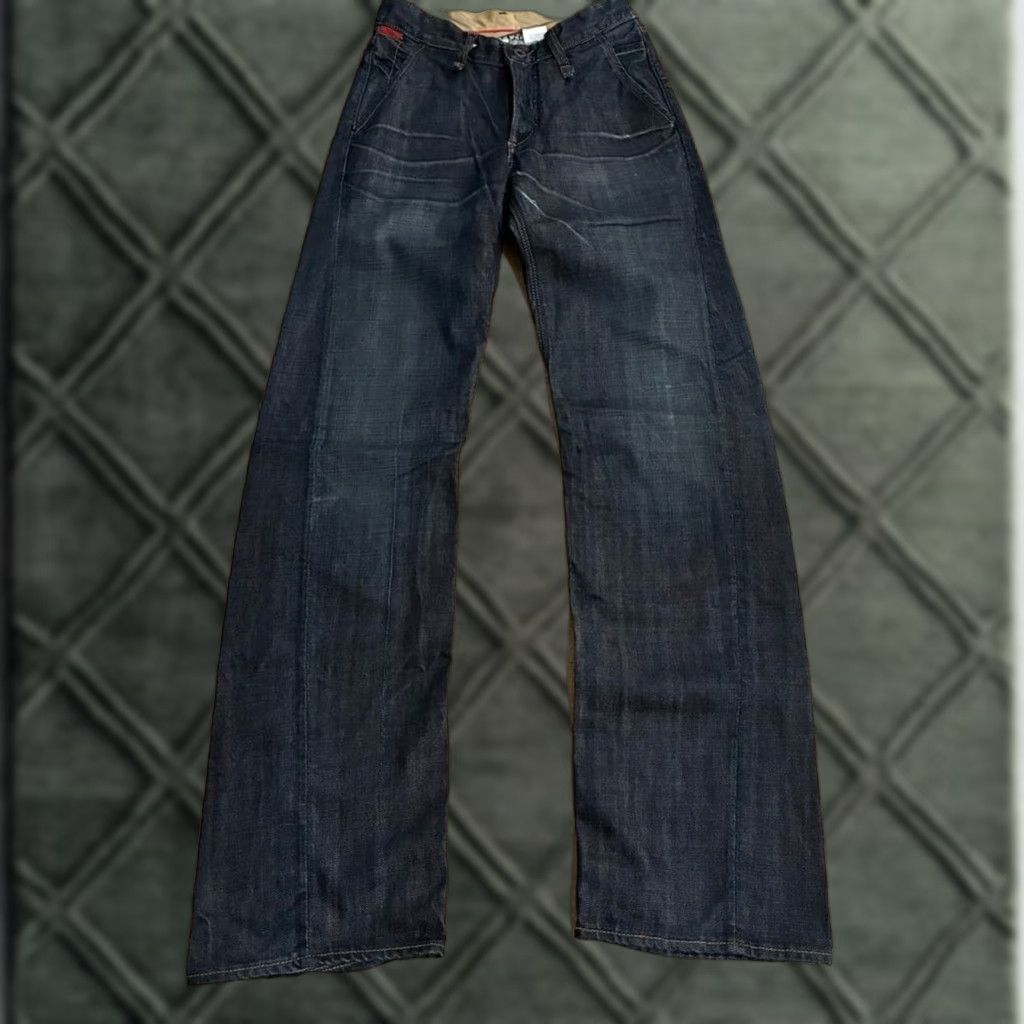 Denime Rogan Jeans Denim Dark Wash Button Fly Funnel Straight 28x34 Men Size 28 Regular New without Tags Size US 28 / EU 44 - 1 Thumbnail