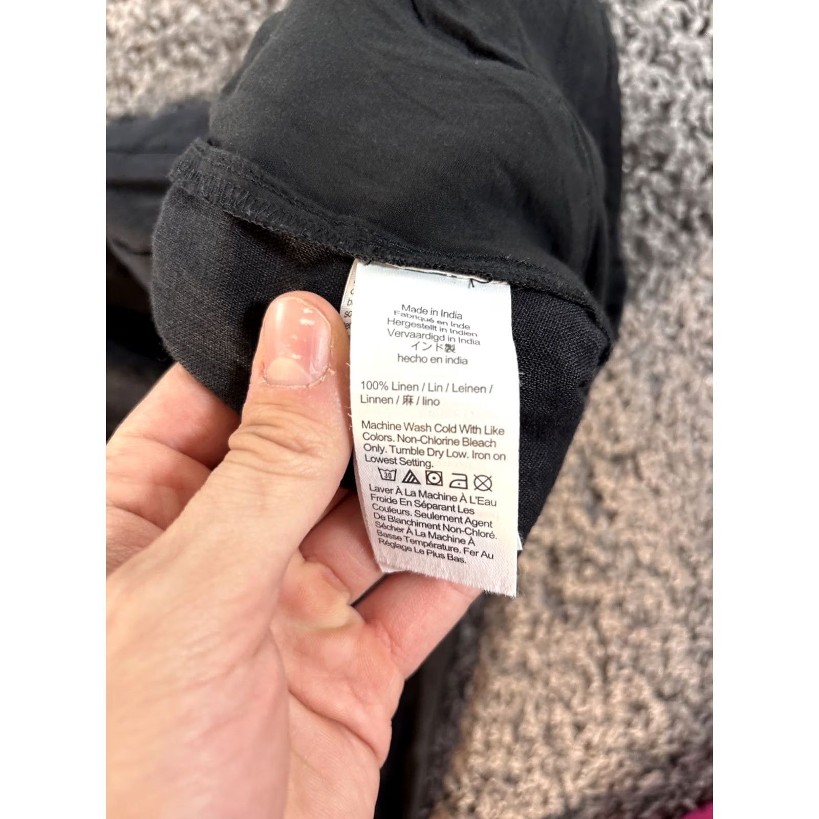 J.Crew J.Crew Linen Pants Womens S Black 100% Linen Wide-Leg Pockets Resortwear Casual Pants Women Medium? Size 28" / US 6 / IT 42 - 7 Thumbnail