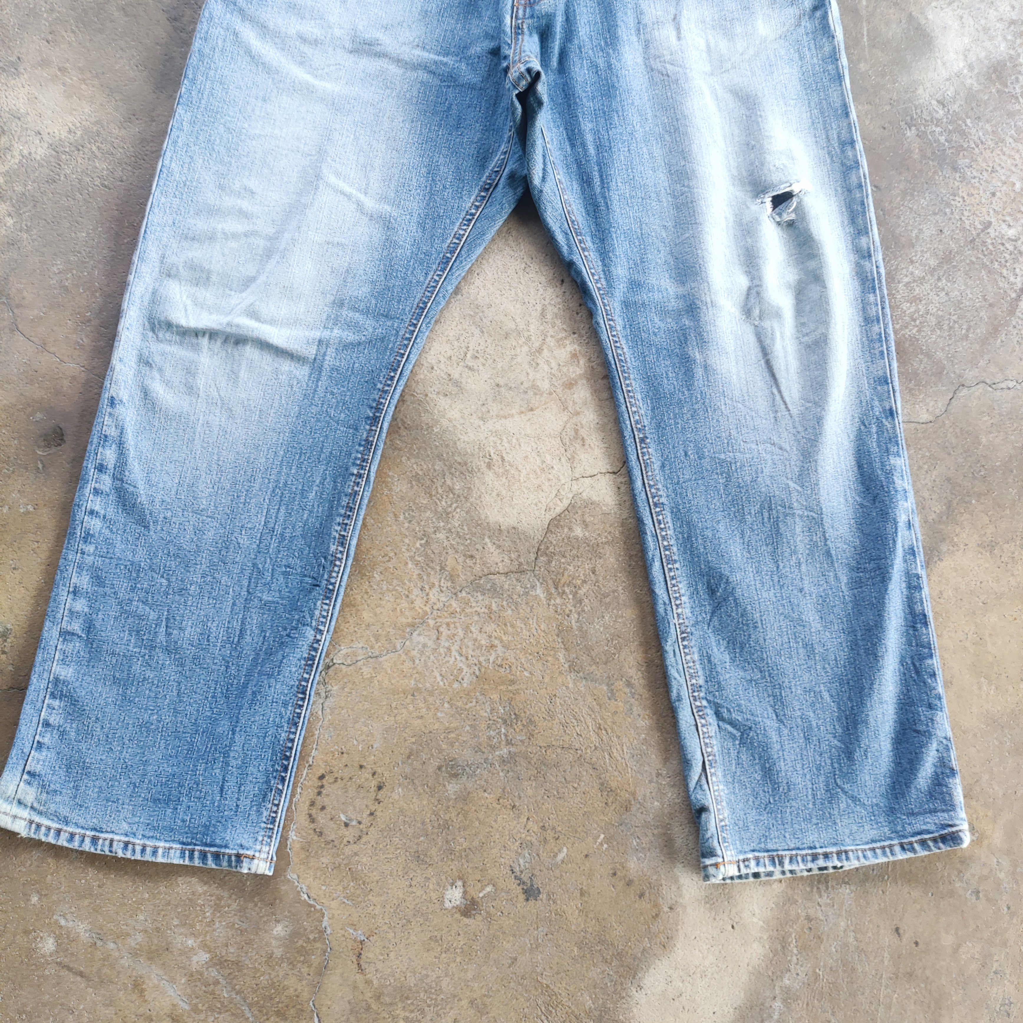 Japanese Brand Vintage Topvalu Brand Buggy Jeans Faded Ripped Pants Size US 37 - 4 Thumbnail