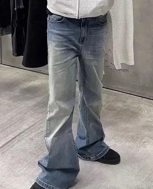 Designer × Japanese Brand × Jean Y2K Washed Blue Baggy Jeans Size US 30 / EU 46 - 4 Thumbnail