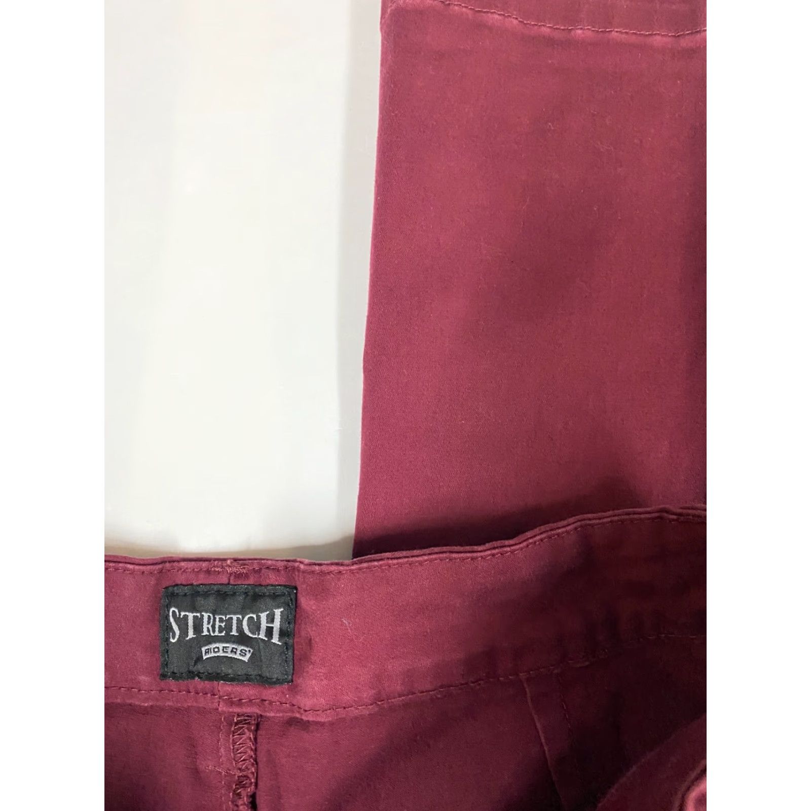 Vintage Riders Pants Womens 26 Red Straight Stretch Chino Cotton Polyester Canvas 32in Inseam Size 26" / US 2 / IT 38 - 3 Thumbnail