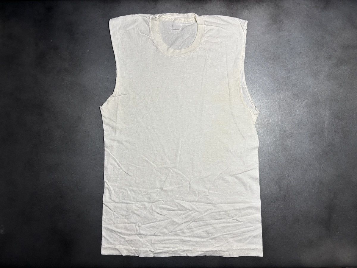Vintage Vintage Sleeveless Tee Blank Tank Top Thrashed 90s 80s Work Size US M / EU 48-50 / 2 - 16 Thumbnail