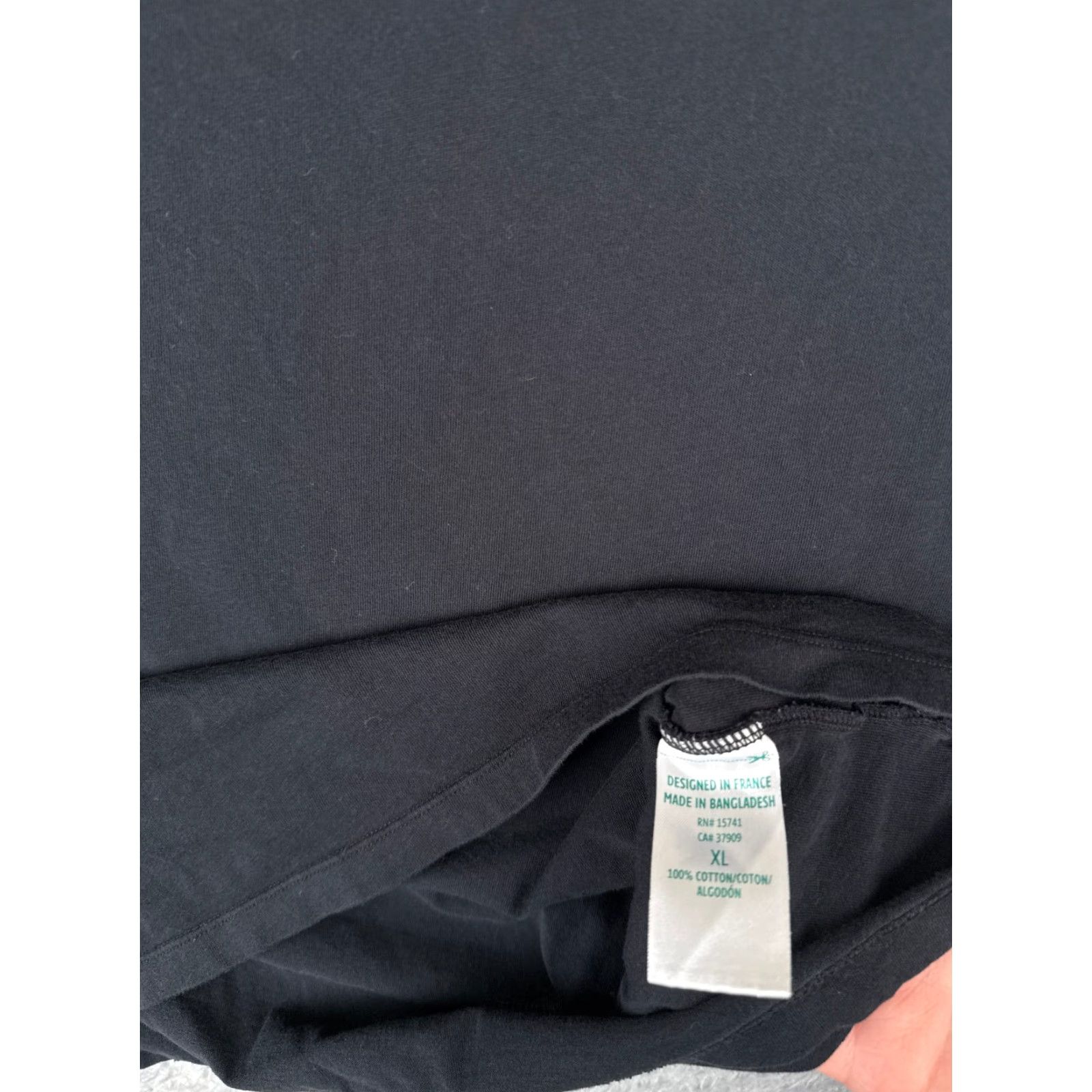 Lacoste Lacoste Women's T-Shirt XL Black Short Sleeve Round Neck Cotton Jersey Basic Casual Summer Spring Size XL / US 12-14 / IT 48-50 - 7 Thumbnail