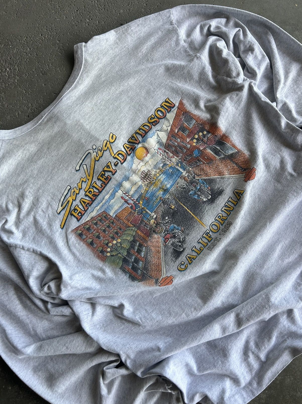 Harley Davidson × Vintage Vintage 90s Harley Davidson San Diego Longsleeve Size US XL / EU 56 / 4 - 2 Thumbnail