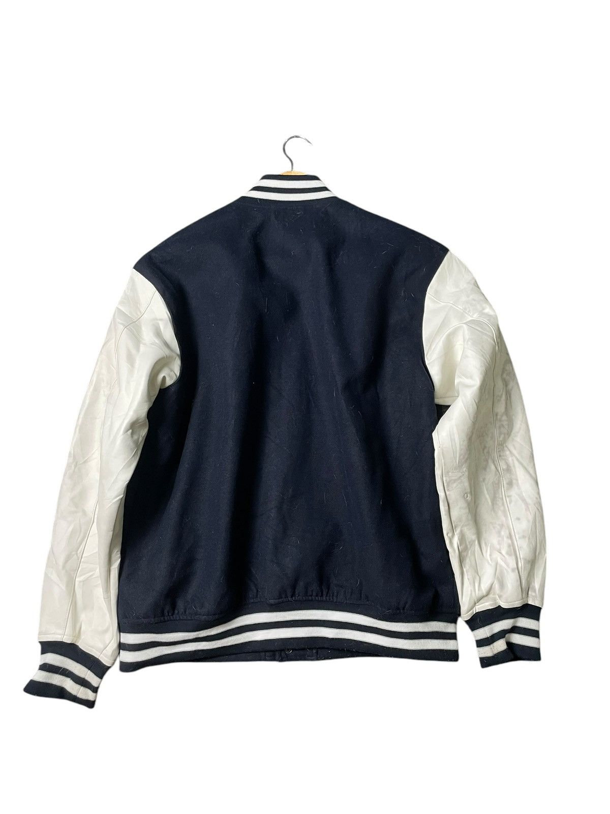 GU × Japanese Brand × Vintage GU Brand Varsity Leather Jacket (98) Size US M / EU 48-50 / 2 - 6 Thumbnail