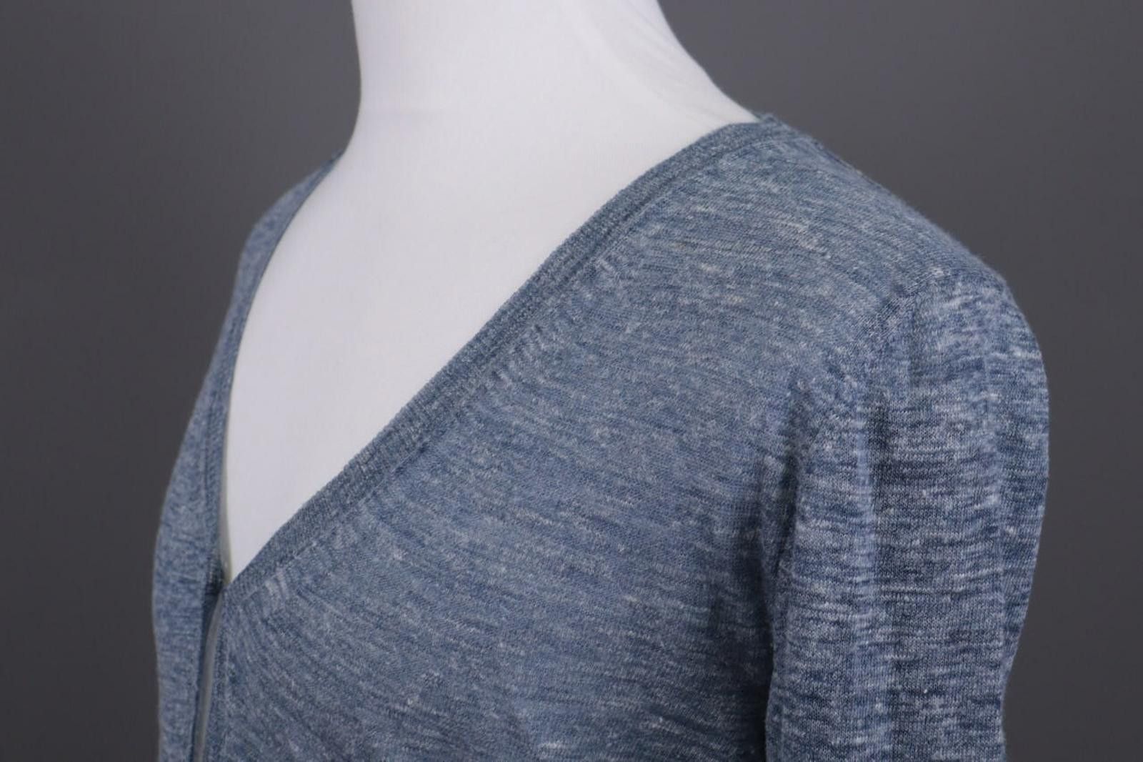 CLOSED Closed Blue Linen Knit Cardigan Sweater Size M Size US M / EU 48-50 / 2 - 8 Thumbnail