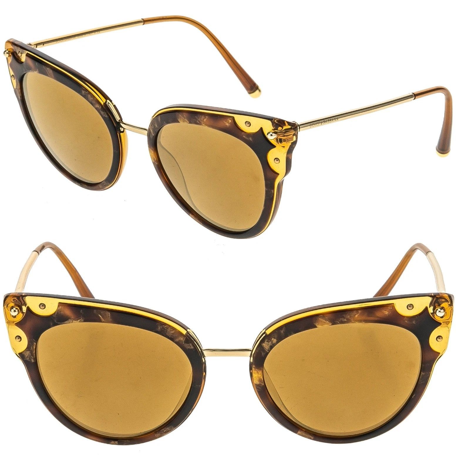 Dolce & Gabbana DOLCE & GABBANA DG4340 LUCIA DG 4340 Brown Havana Sunglasses Size ONE SIZE - 1 Thumbnail