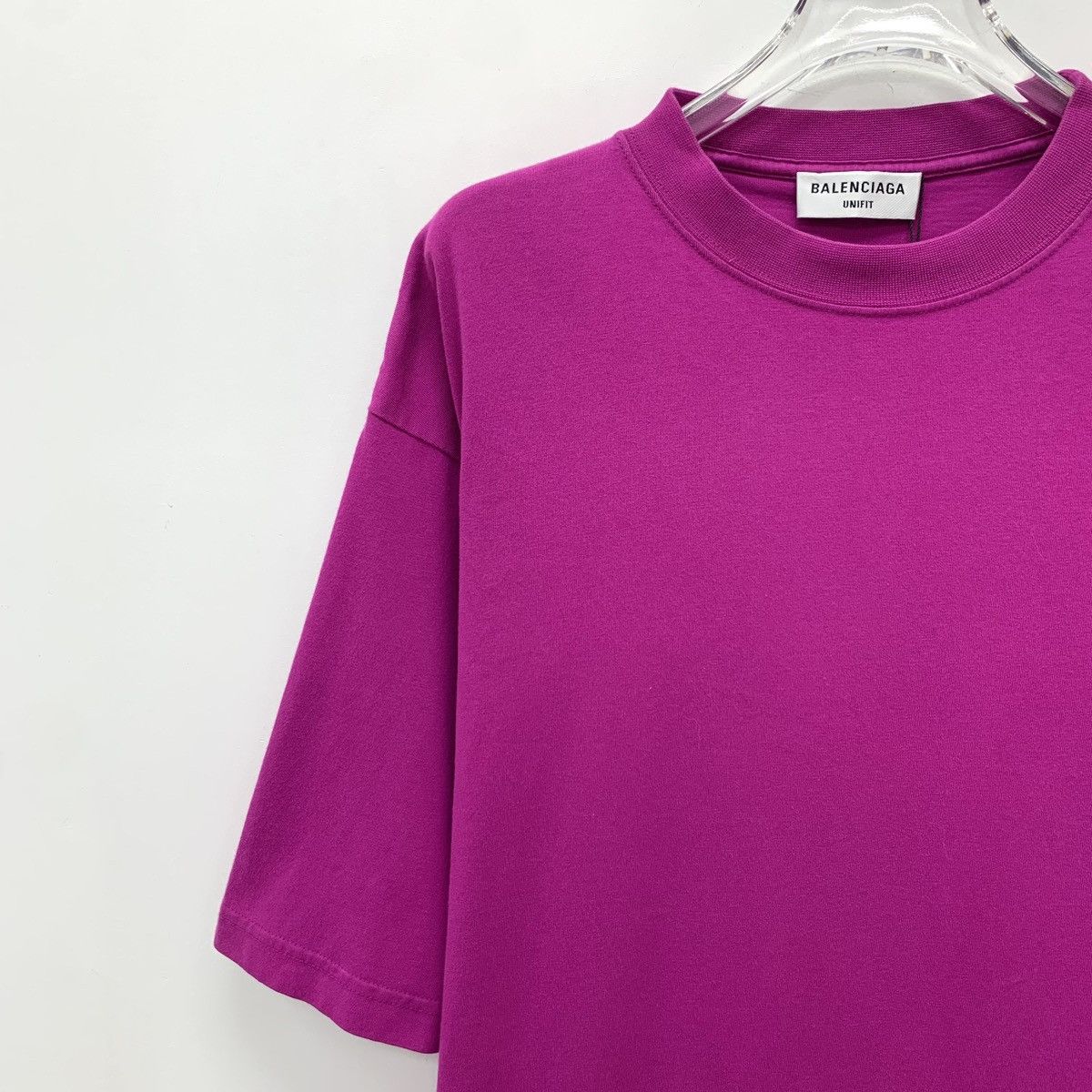 Balenciaga Balenciaga Purple Logo Crew Neck Short Sleeve T-Shirt K26WX Size US M / EU 48-50 / 2 - 3 Thumbnail
