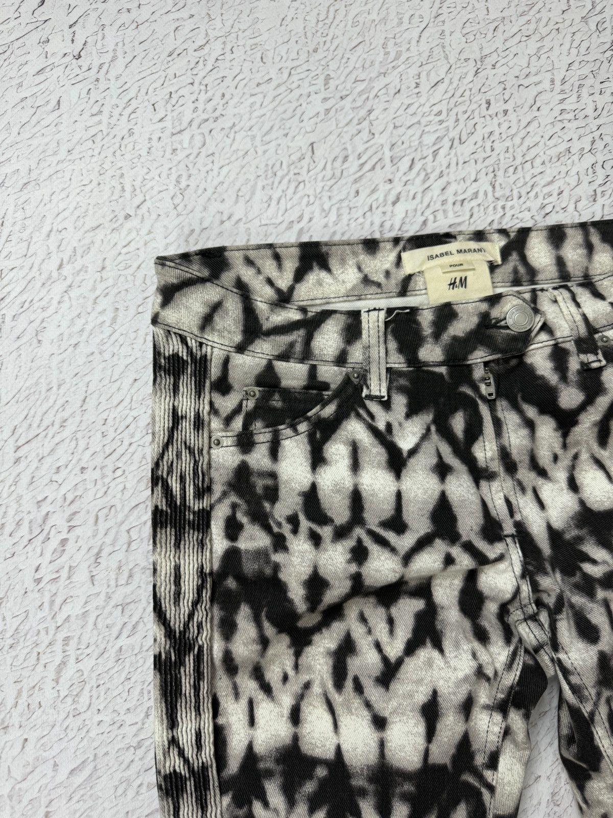 H&M Isabel Marant Pour H&M Jeans Biker Moto Pants Skinny Size 30" / US 8 / IT 44 - 7 Thumbnail