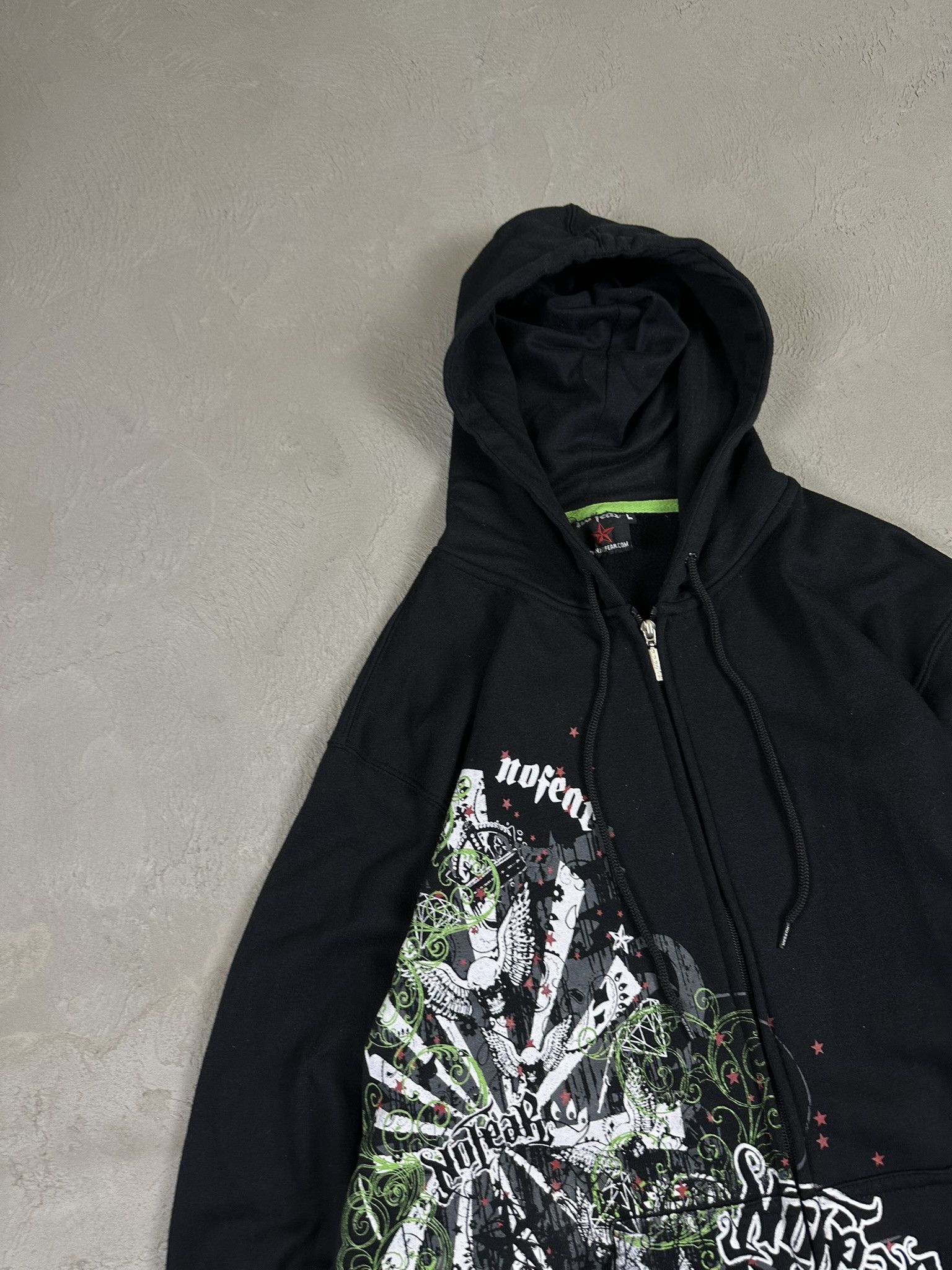 No Fear Vintage Crazy Y2k No Fear Affliction Style Zip Hoodie 00s Size US L / EU 52-54 / 3 - 6 Thumbnail