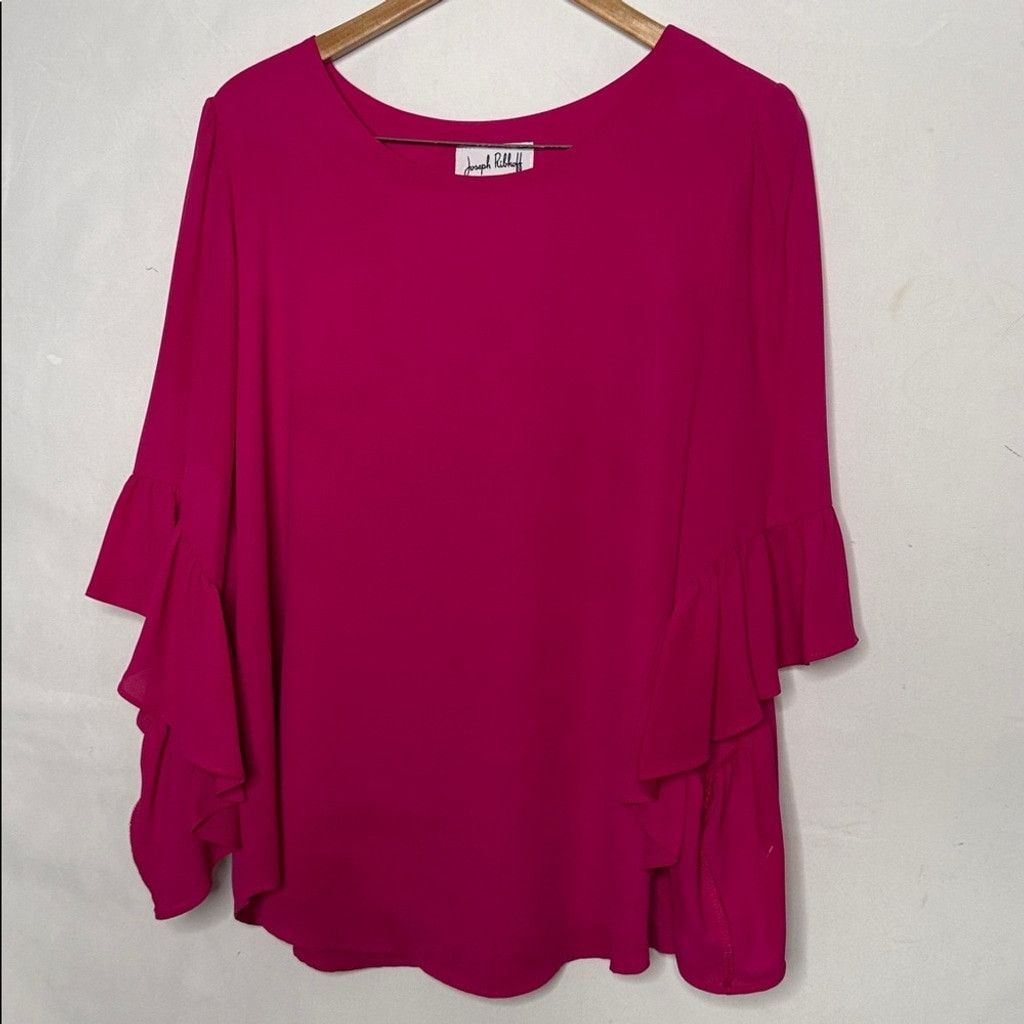 Joseph Ribkoff Joesph Ribkoff pink bell waterfall sleeves tunic blouse 12 Size L / US 10 / IT 46 - 1 Thumbnail