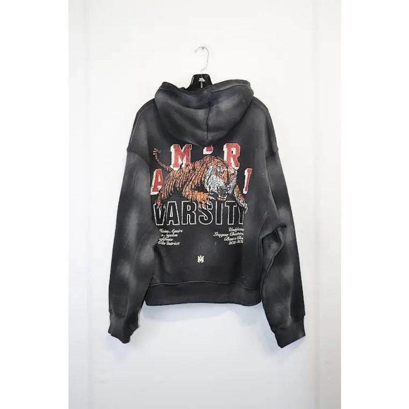Amiri o1rshd1 Tiger Varsity Hoodie in Black Size US S / EU 44-46 / 1 - 7 Thumbnail
