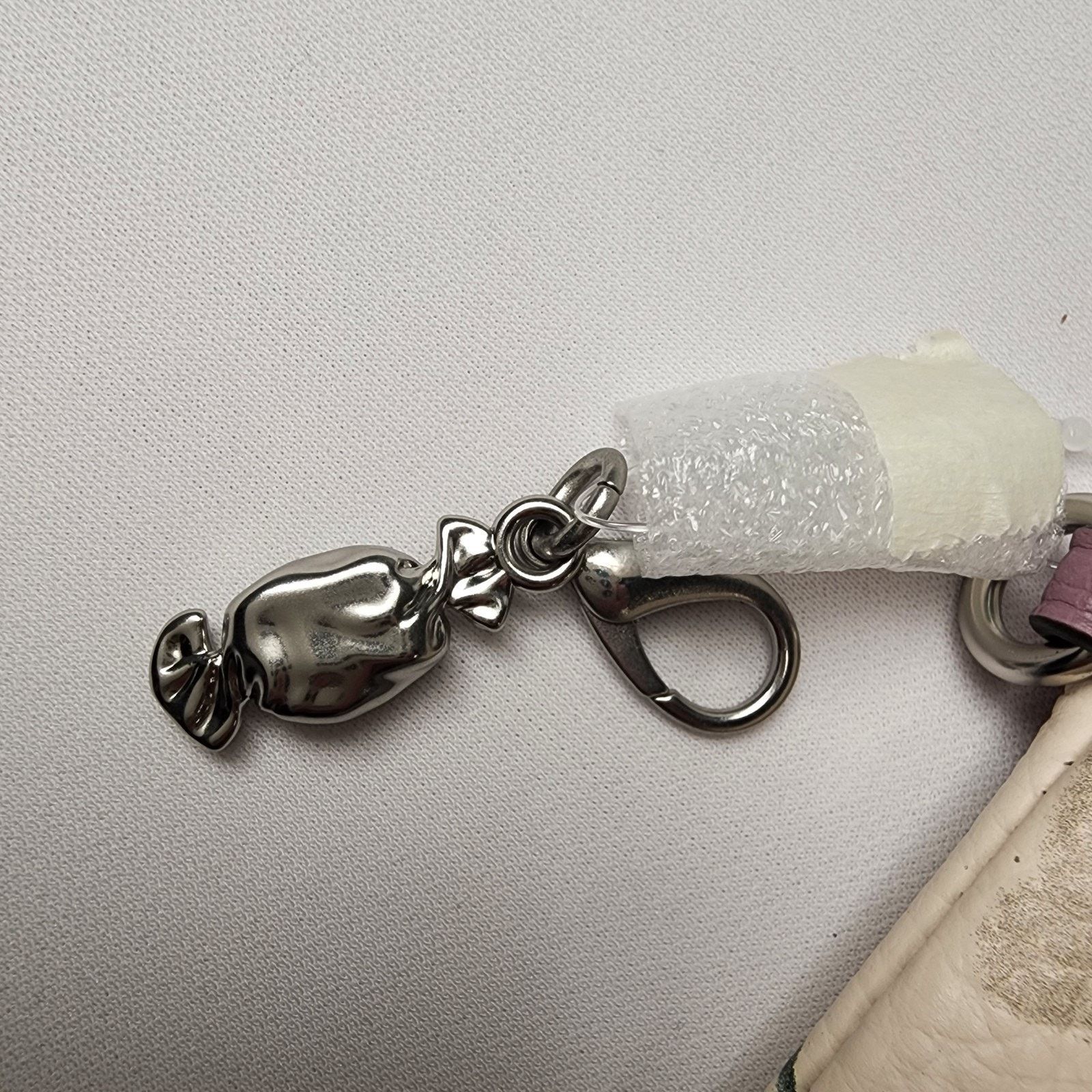 Coach COACH CDF34 Corner Zip Wristlet Candy Charm Chalk/Jasmine Size ONE SIZE - 3 Thumbnail