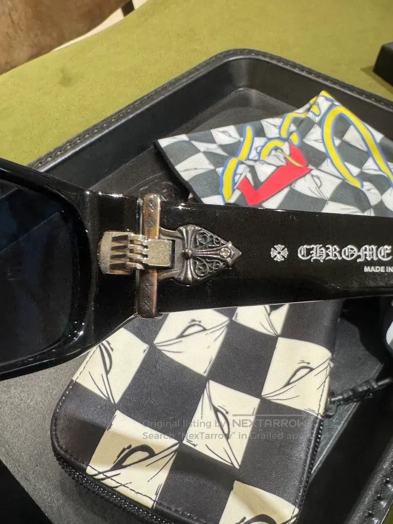 Chrome Hearts CHROME HEARTS Size OS Racing checkered sunglasses glasses Size ONE SIZE - 4 Thumbnail
