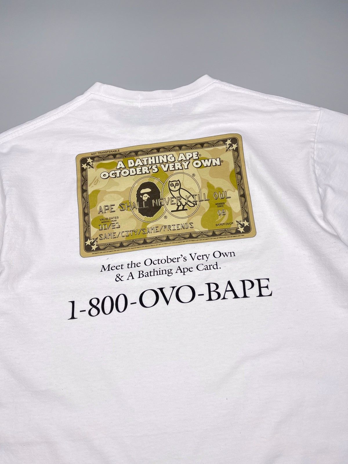 Bape × October's Very Own Bape x OVO Gold Card Tee Size US XL / EU 56 / 4 - 3 Thumbnail