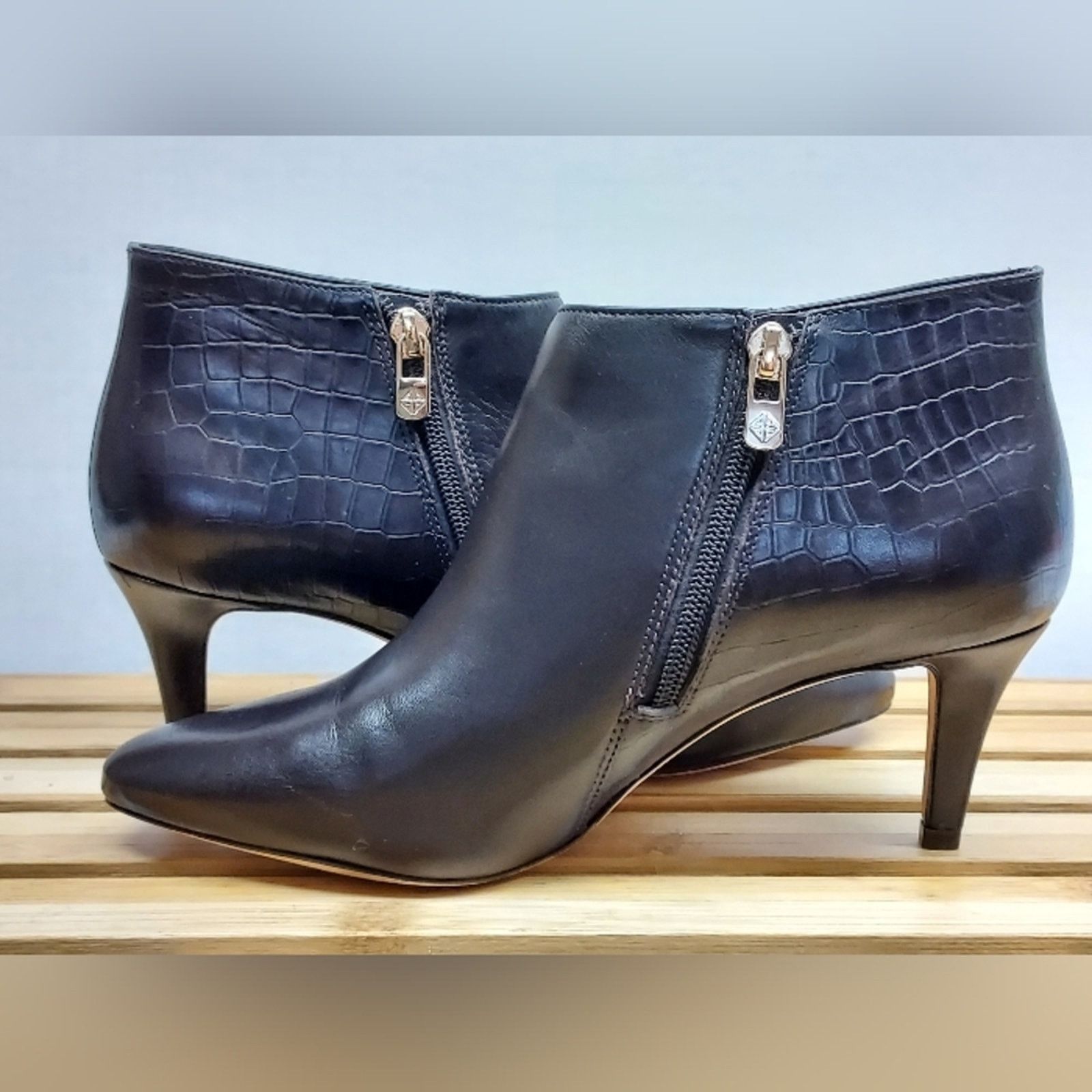 Other Antonio Melani Womens Black Heeled Ankle Boots Size 8.5 Size US 8.5 / IT 38.5 - 8 Thumbnail