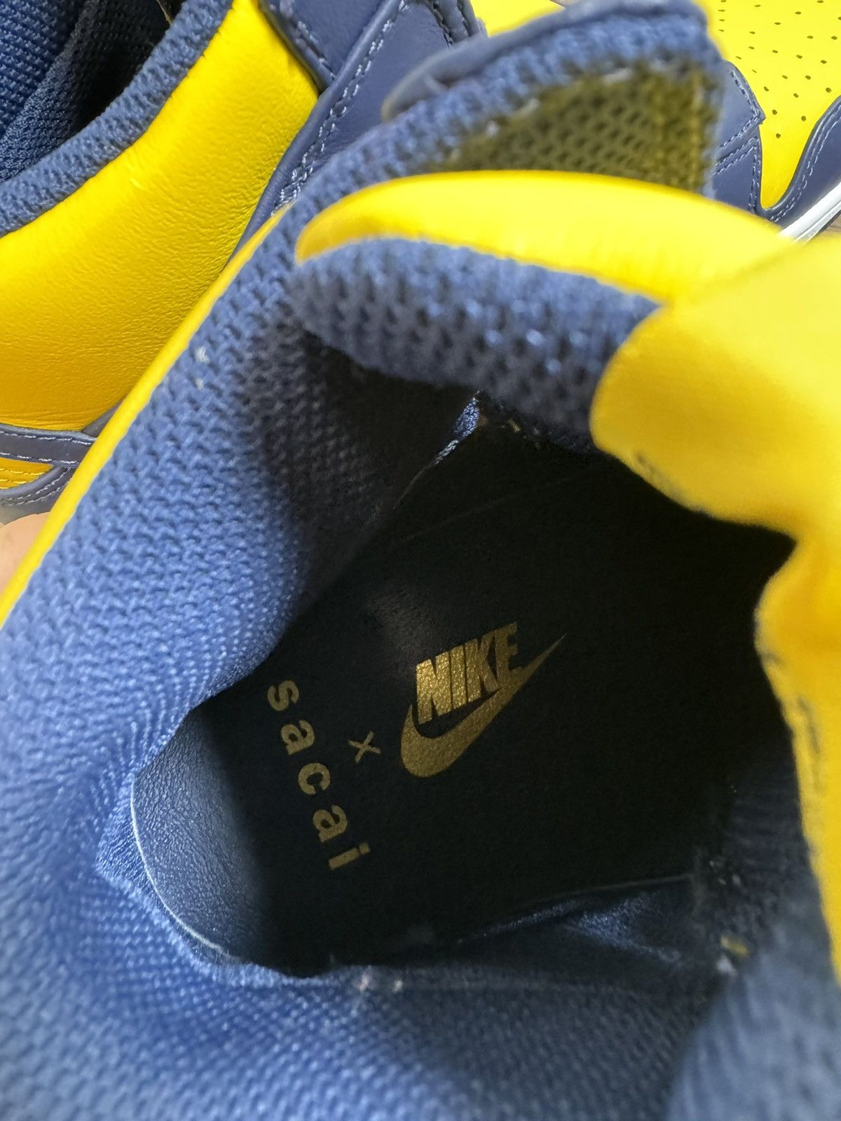 Nike Sacai x wmns NikeLab Dunk Lux Varsity Maize Navy Size 9 NEW Size US 9 / IT 39 - 7 Thumbnail